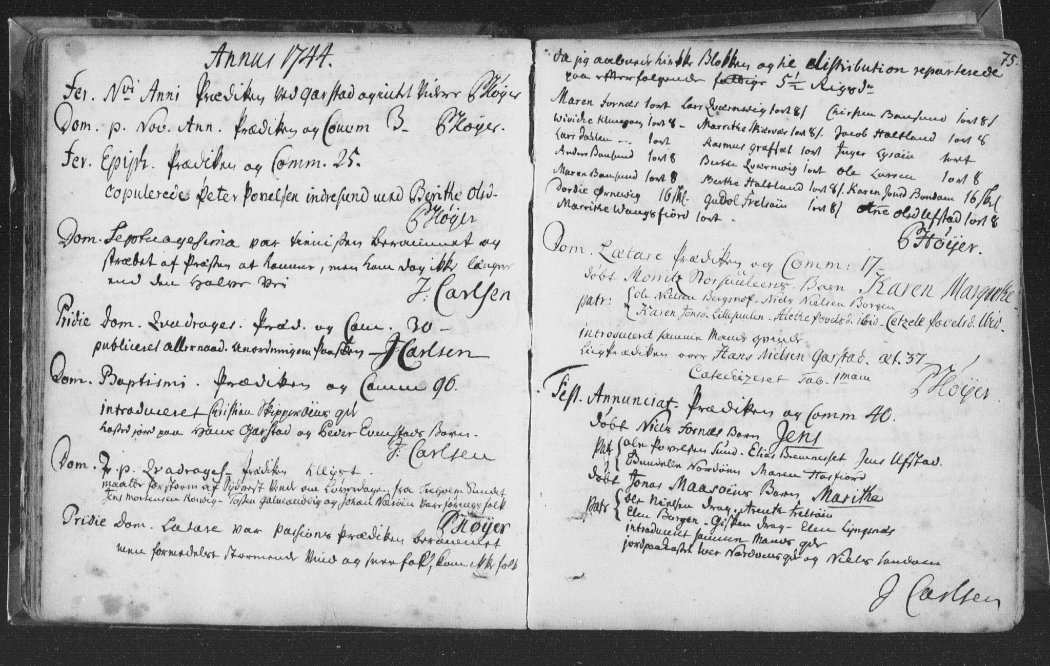 Ministerialprotokoller, klokkerbøker og fødselsregistre - Nord-Trøndelag, SAT/A-1458/786/L0685: Parish register (official) no. 786A01, 1710-1798, p. 75