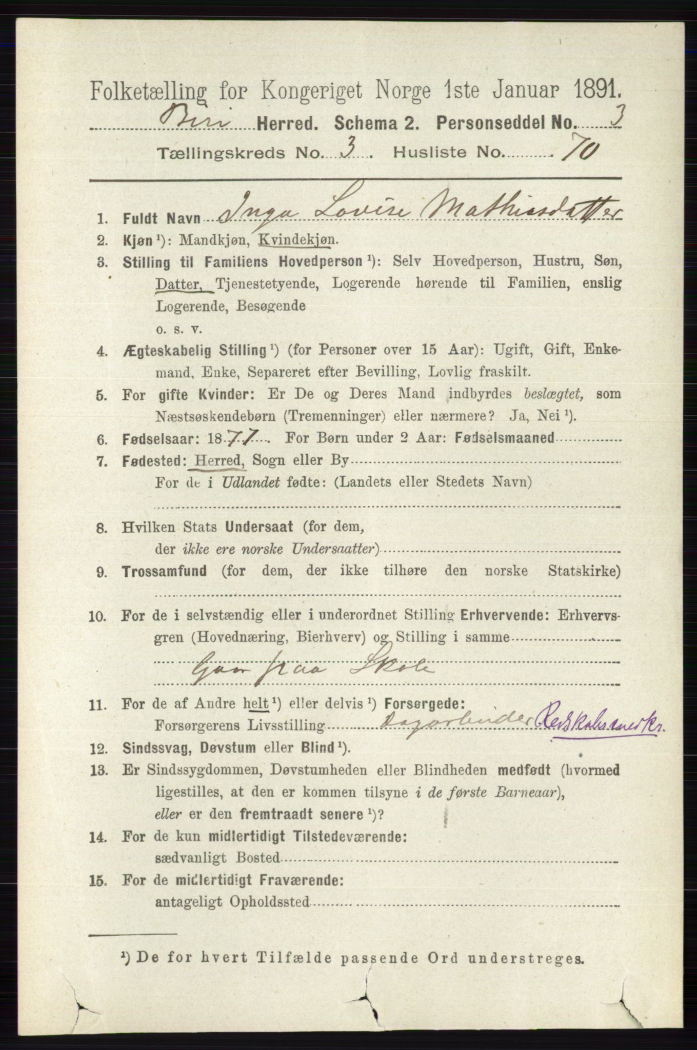 RA, 1891 census for 0525 Biri, 1891, p. 1324