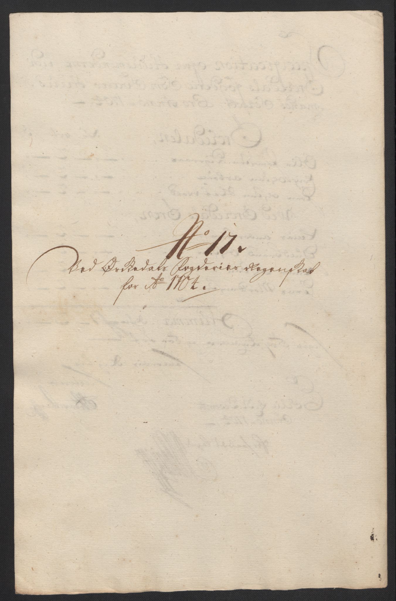 Rentekammeret inntil 1814, Reviderte regnskaper, Fogderegnskap, RA/EA-4092/R60/L3954: Fogderegnskap Orkdal og Gauldal, 1704, p. 190