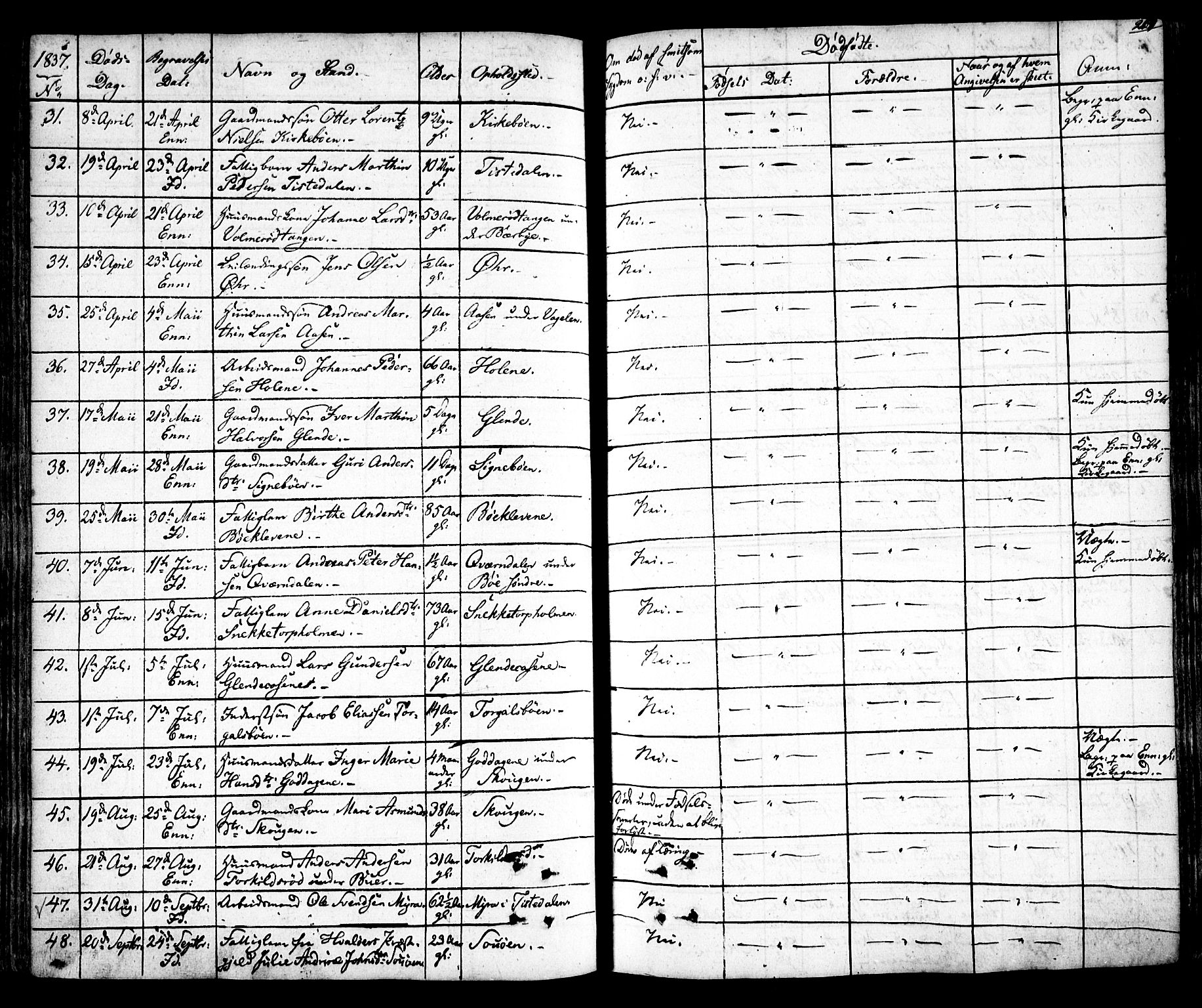 Idd prestekontor Kirkebøker, AV/SAO-A-10911/F/Fc/L0003: Parish register (official) no. III 3, 1832-1847, p. 269