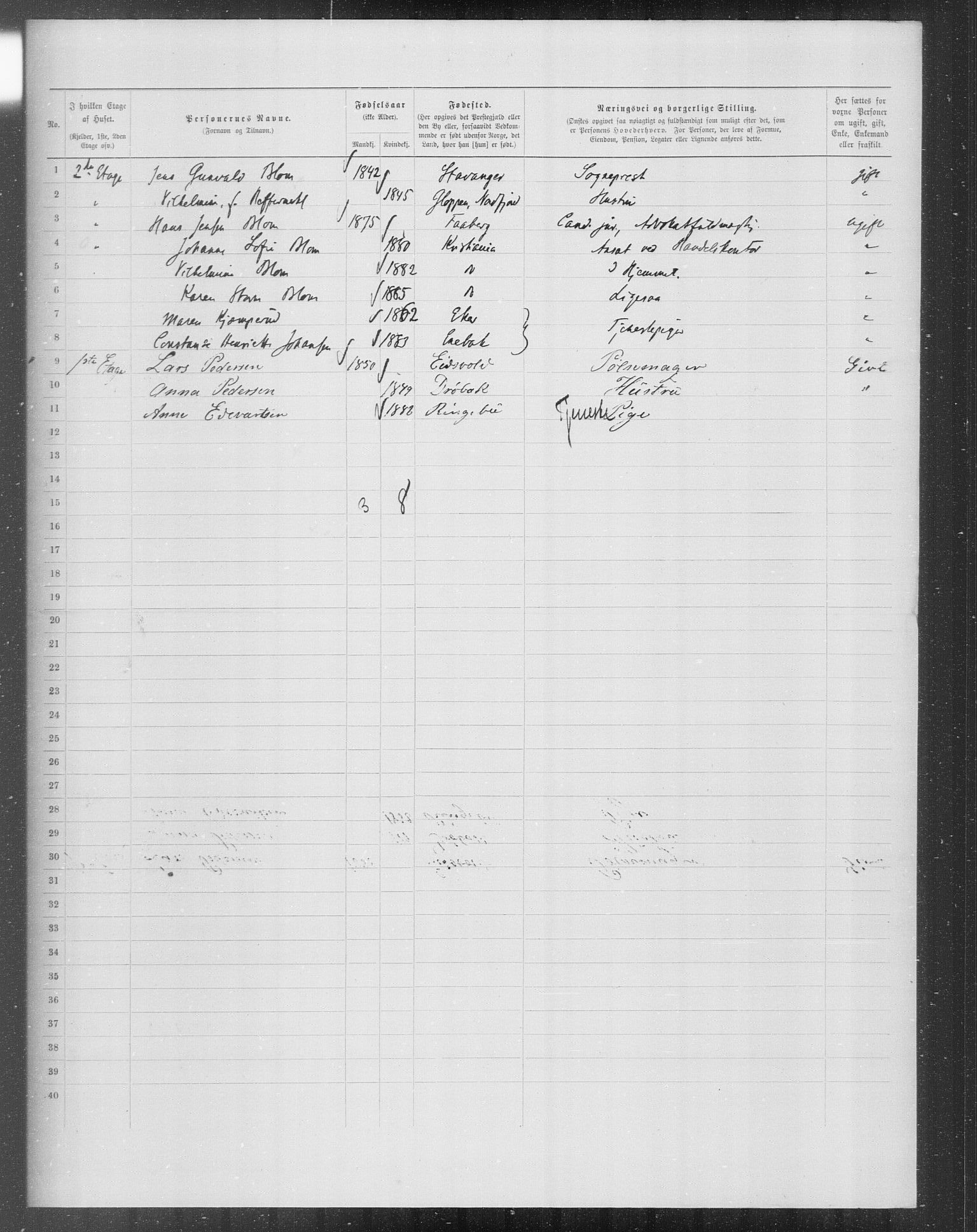 OBA, Municipal Census 1899 for Kristiania, 1899, p. 7689