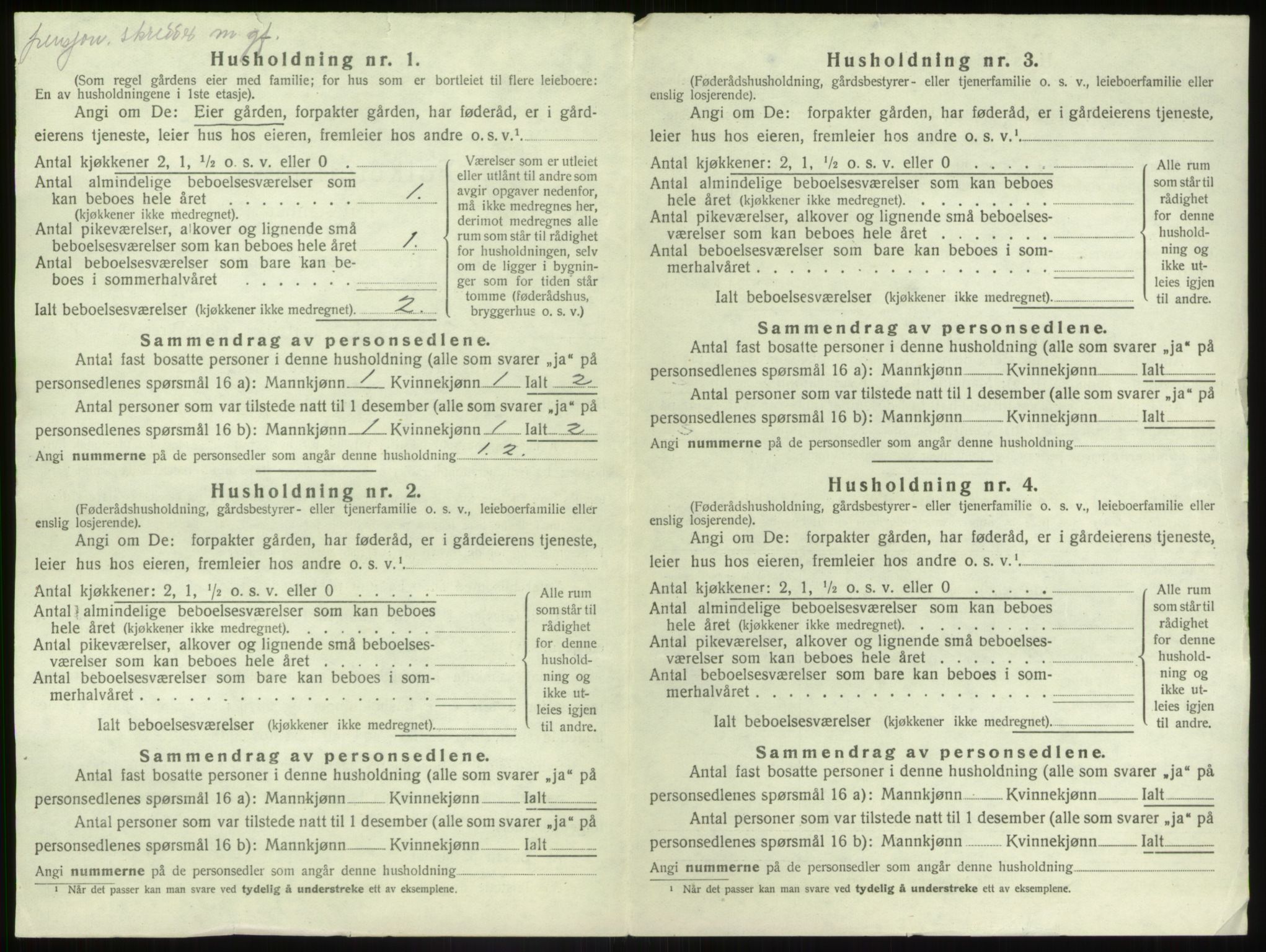 SAB, 1920 census for Jølster, 1920, p. 991