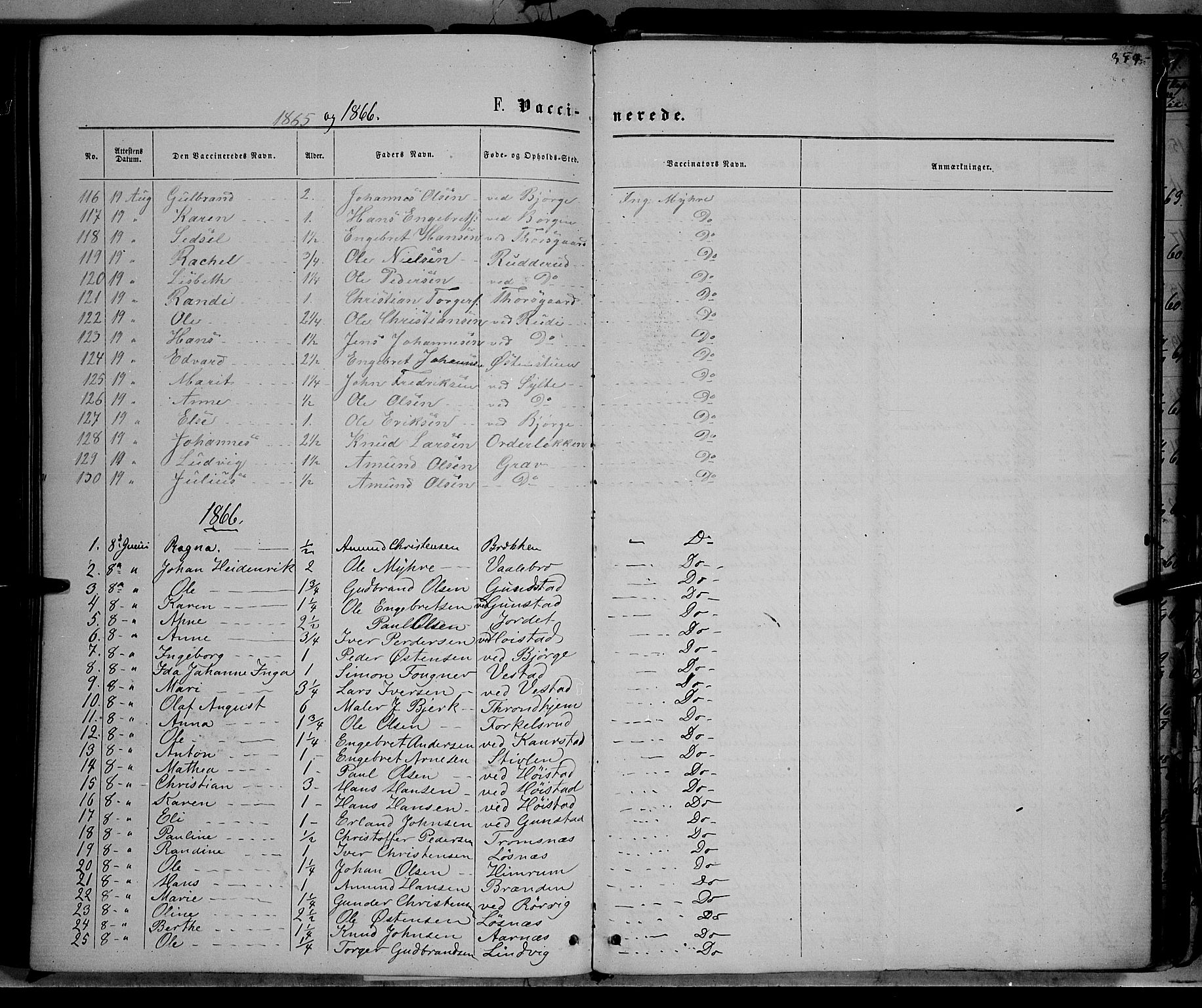 Ringebu prestekontor, SAH/PREST-082/H/Ha/Haa/L0007: Parish register (official) no. 7, 1860-1877, p. 359