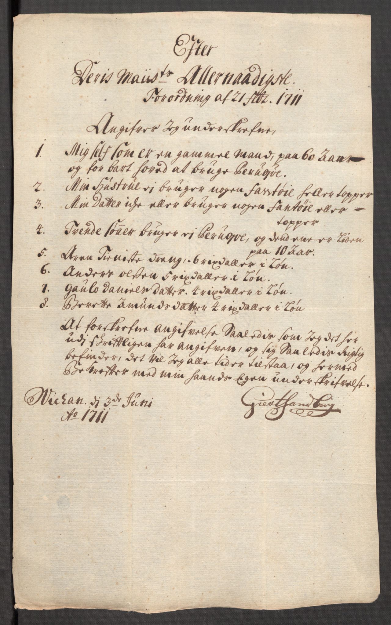 Rentekammeret inntil 1814, Reviderte regnskaper, Fogderegnskap, AV/RA-EA-4092/R57/L3860: Fogderegnskap Fosen, 1711, p. 336