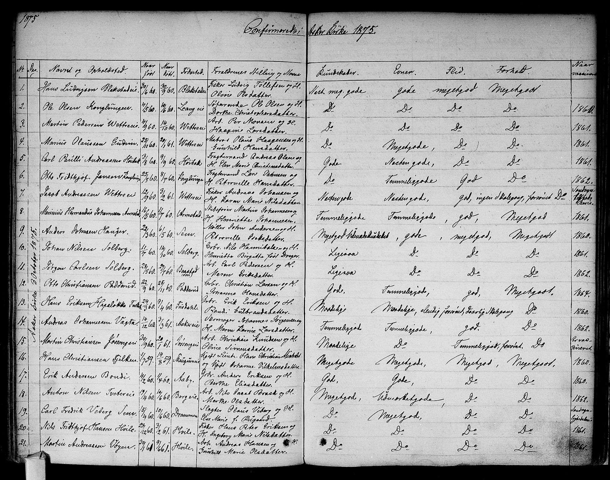 Asker prestekontor Kirkebøker, SAO/A-10256a/F/Fa/L0009: Parish register (official) no. I 9, 1825-1878, p. 314