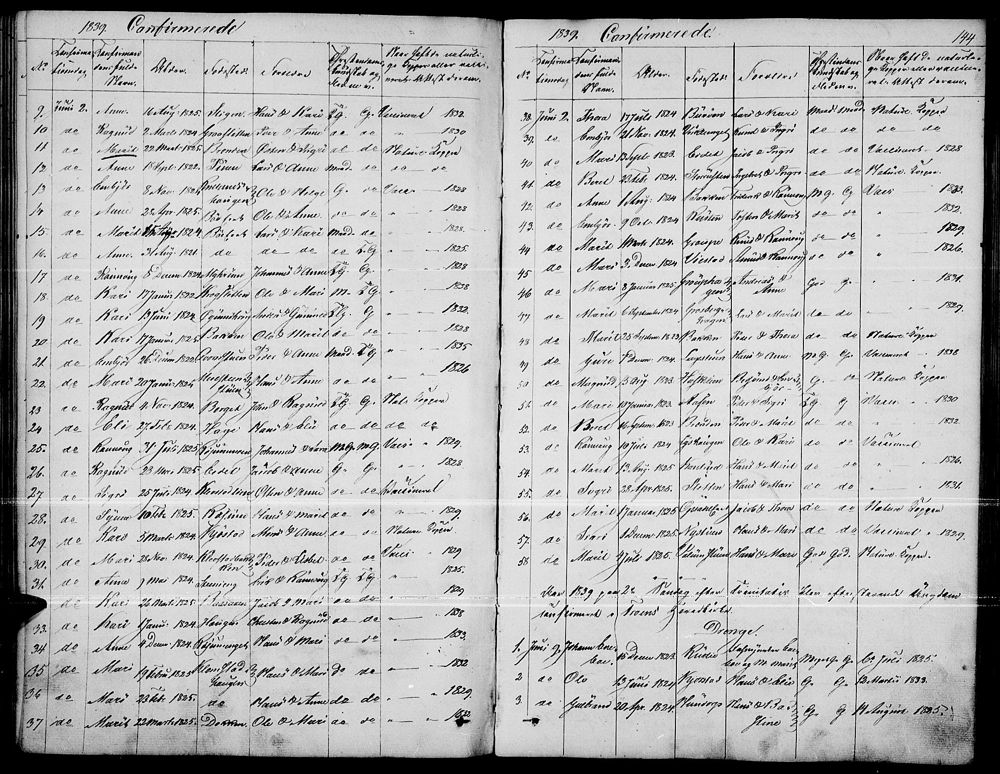 Fron prestekontor, SAH/PREST-078/H/Ha/Haa/L0004: Parish register (official) no. 4, 1839-1848, p. 144