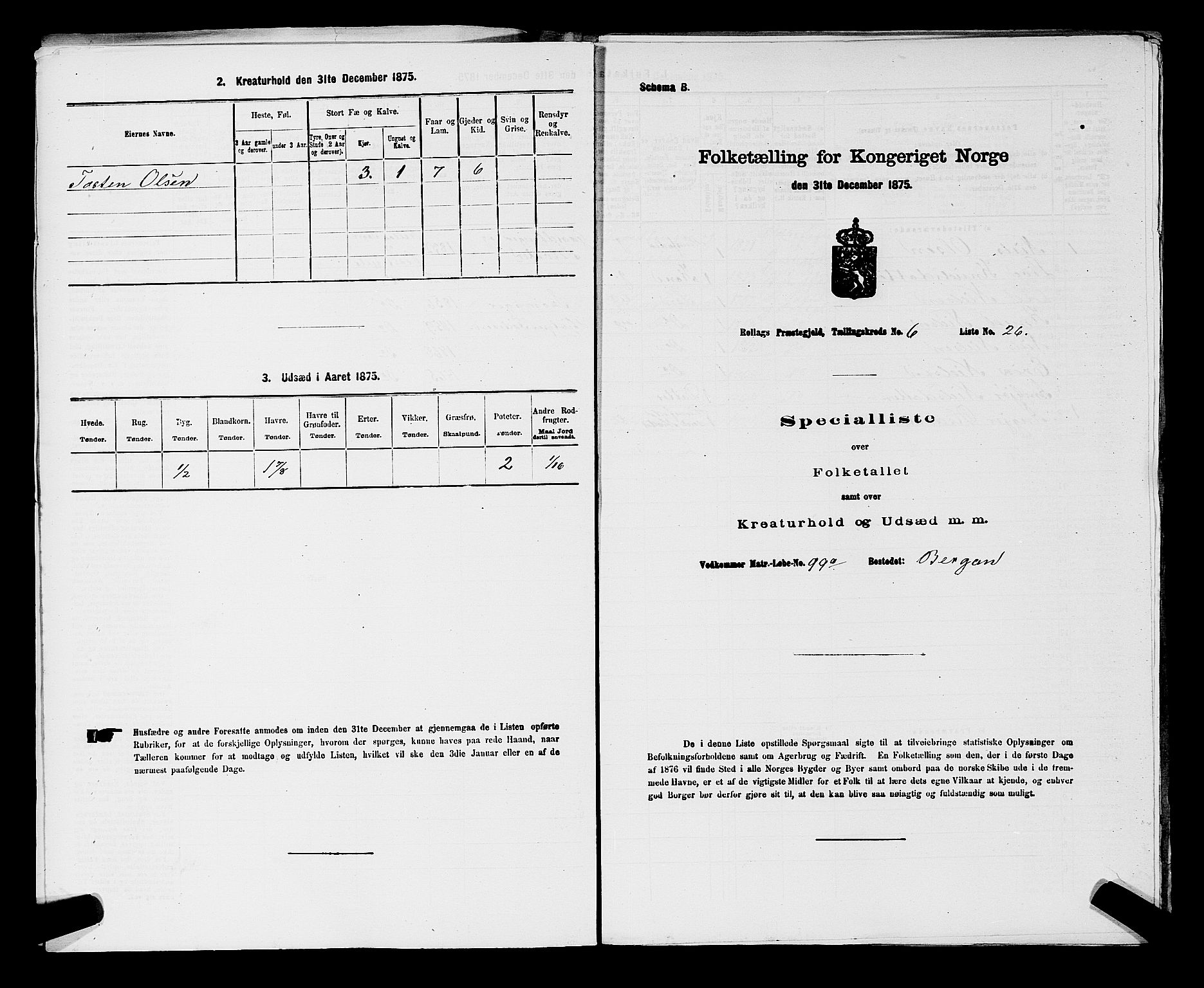 SAKO, 1875 census for 0632P Rollag, 1875, p. 377