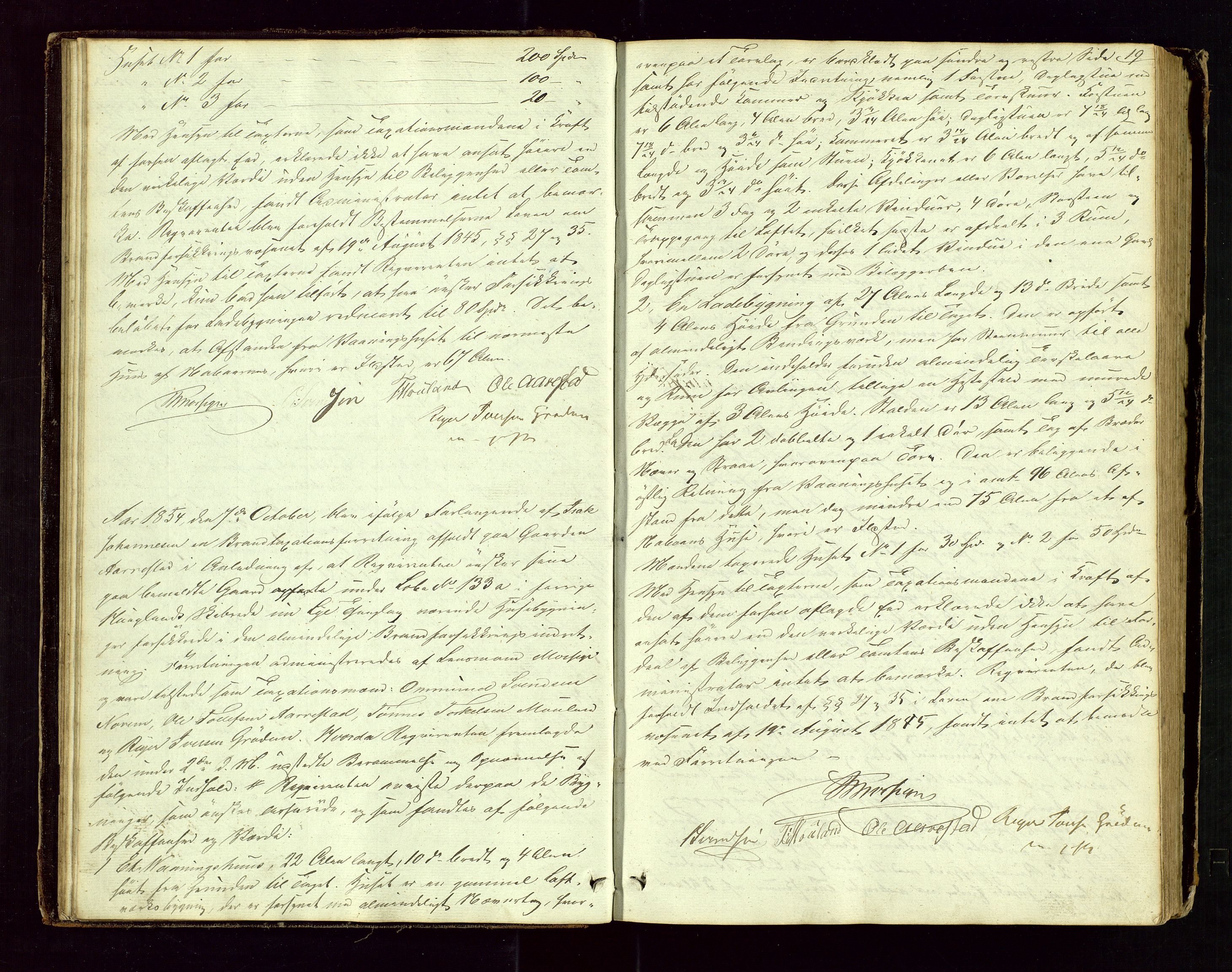 Time lensmannskontor, AV/SAST-A-100420/Goa/L0001: "Brandtaxations-Protocol for Houglands Thinglaug", 1846-1904, p. 18b-19a
