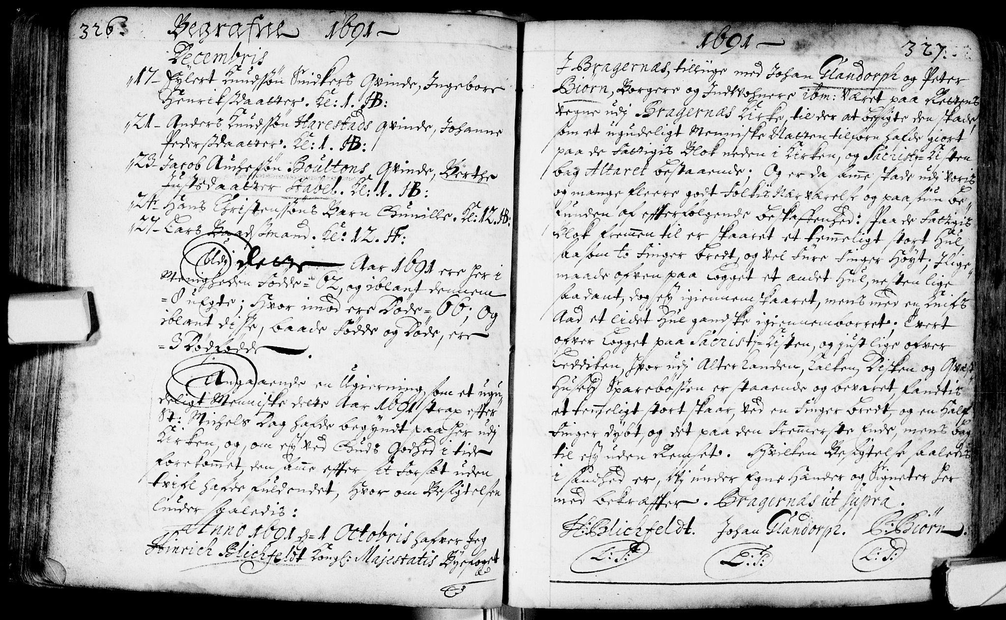 Bragernes kirkebøker, SAKO/A-6/F/Fa/L0002: Parish register (official) no. I 2, 1680-1705, p. 326-327