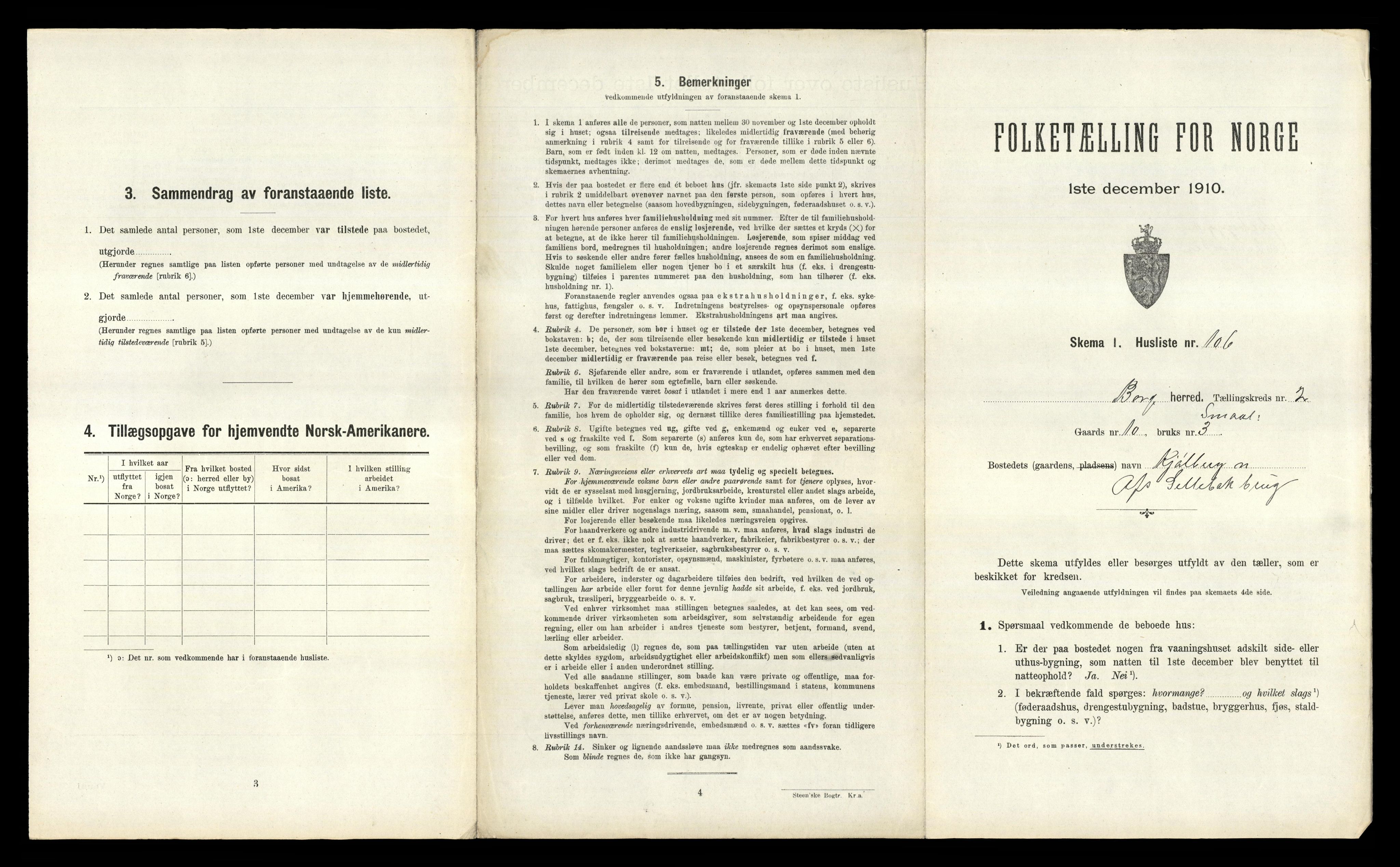 RA, 1910 census for Borge, 1910, p. 396
