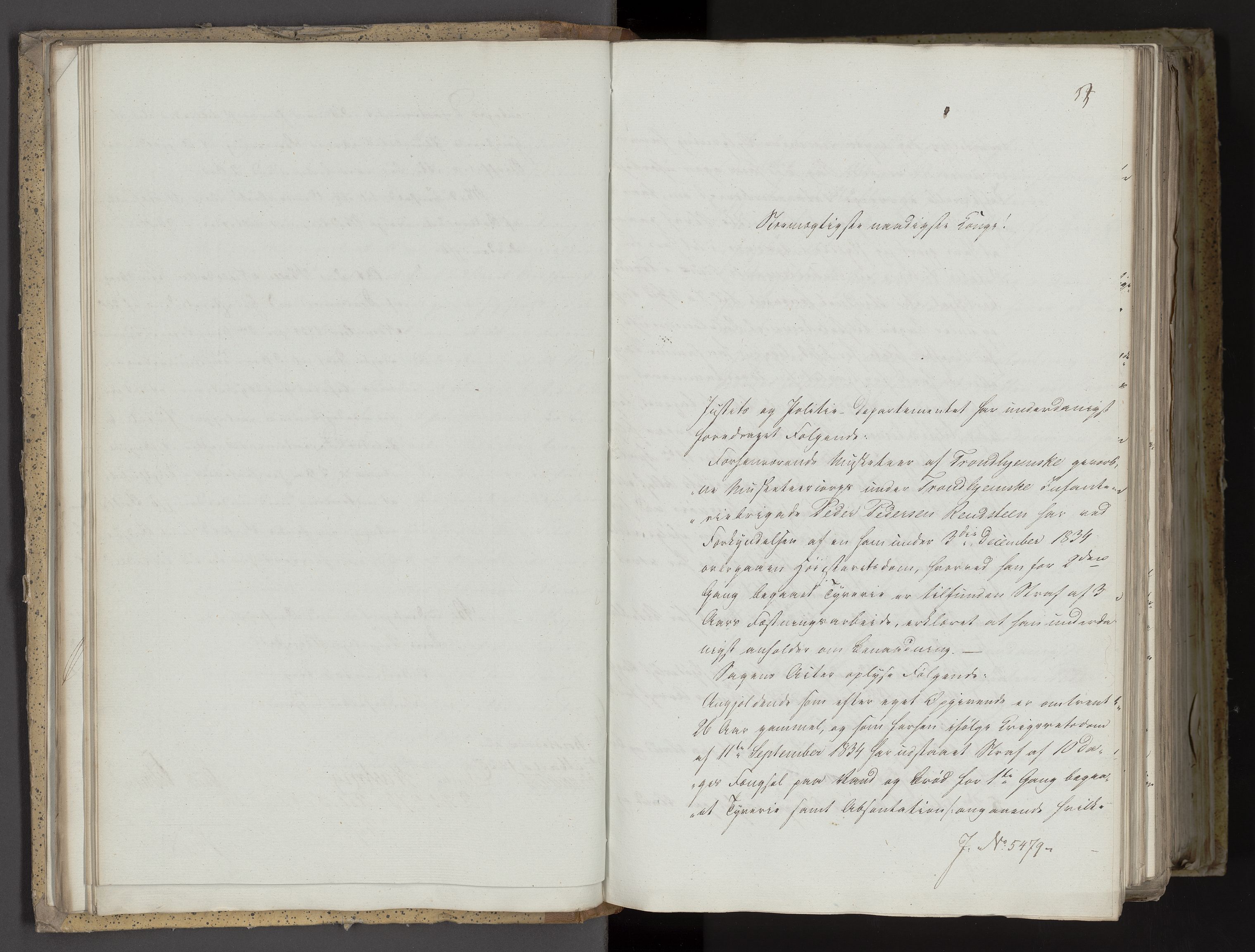 Statsrådsavdelingen i Stockholm, AV/RA-S-1003/D/Da/L0098: Regjeringsinnstillinger nr. 5461-5649, 1835