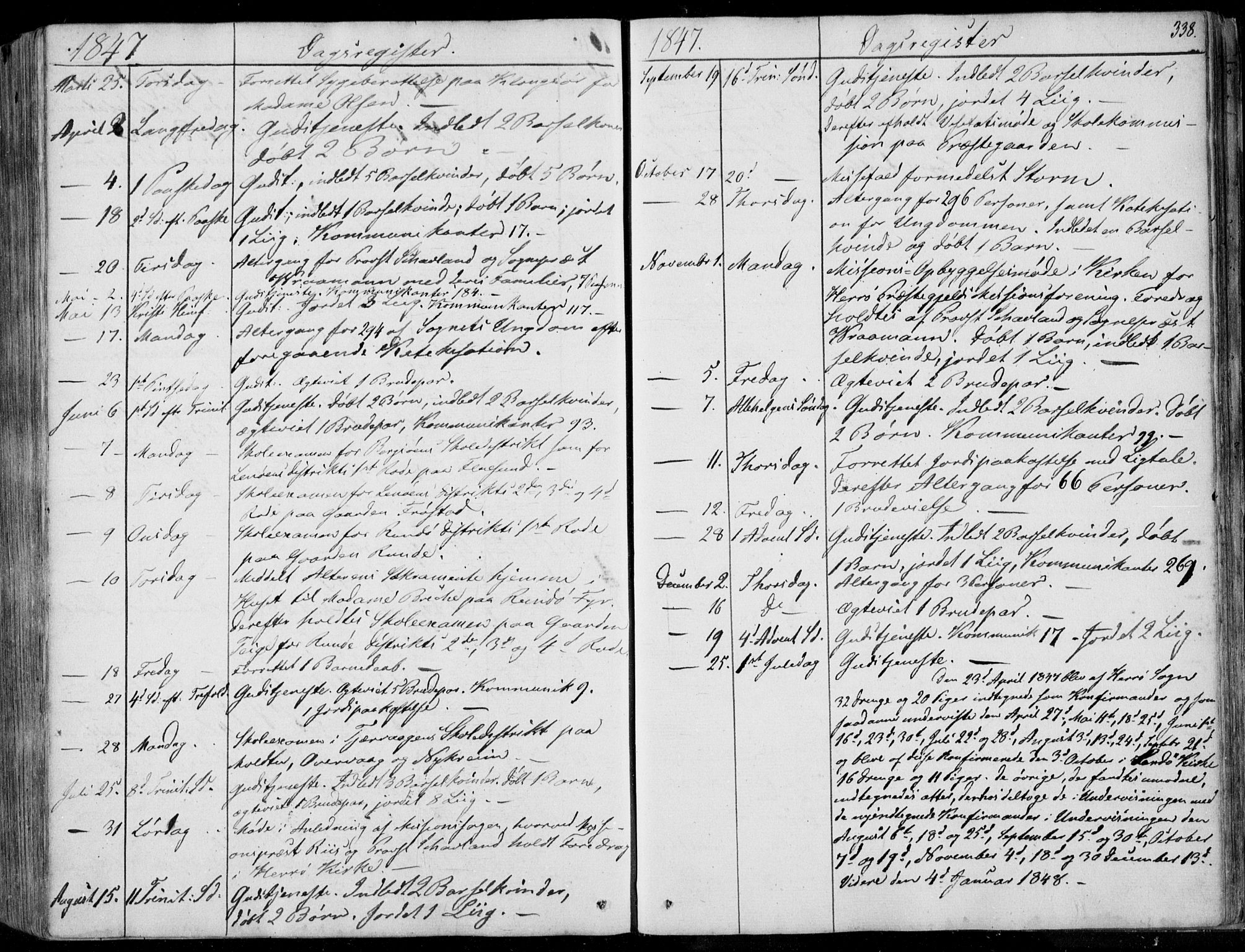 Ministerialprotokoller, klokkerbøker og fødselsregistre - Møre og Romsdal, AV/SAT-A-1454/507/L0070: Parish register (official) no. 507A05, 1842-1873, p. 338