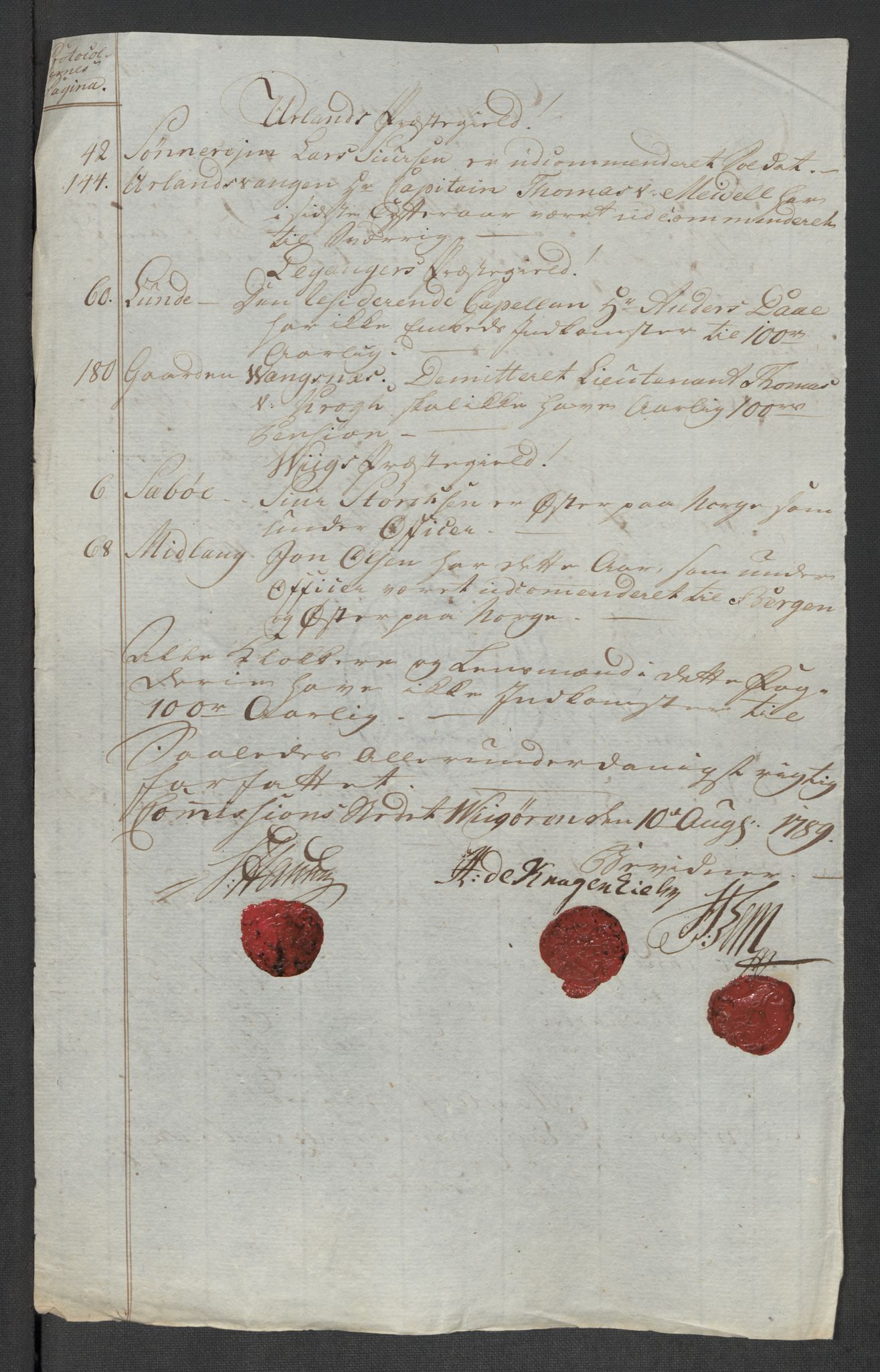 Rentekammeret inntil 1814, Reviderte regnskaper, Mindre regnskaper, AV/RA-EA-4068/Rf/Rfe/L0056:  Ytre og Indre Sogn fogderi, 1789, p. 29