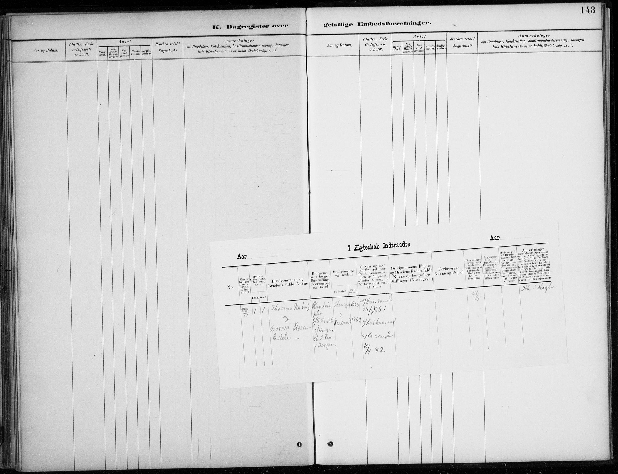 Den norske sjømannsmisjon i utlandet/Bristolhavnene(Cardiff-Swansea), AV/SAB-SAB/PA-0102/H/Ha/Haa/L0002: Parish register (official) no. A 2, 1887-1932, p. 143