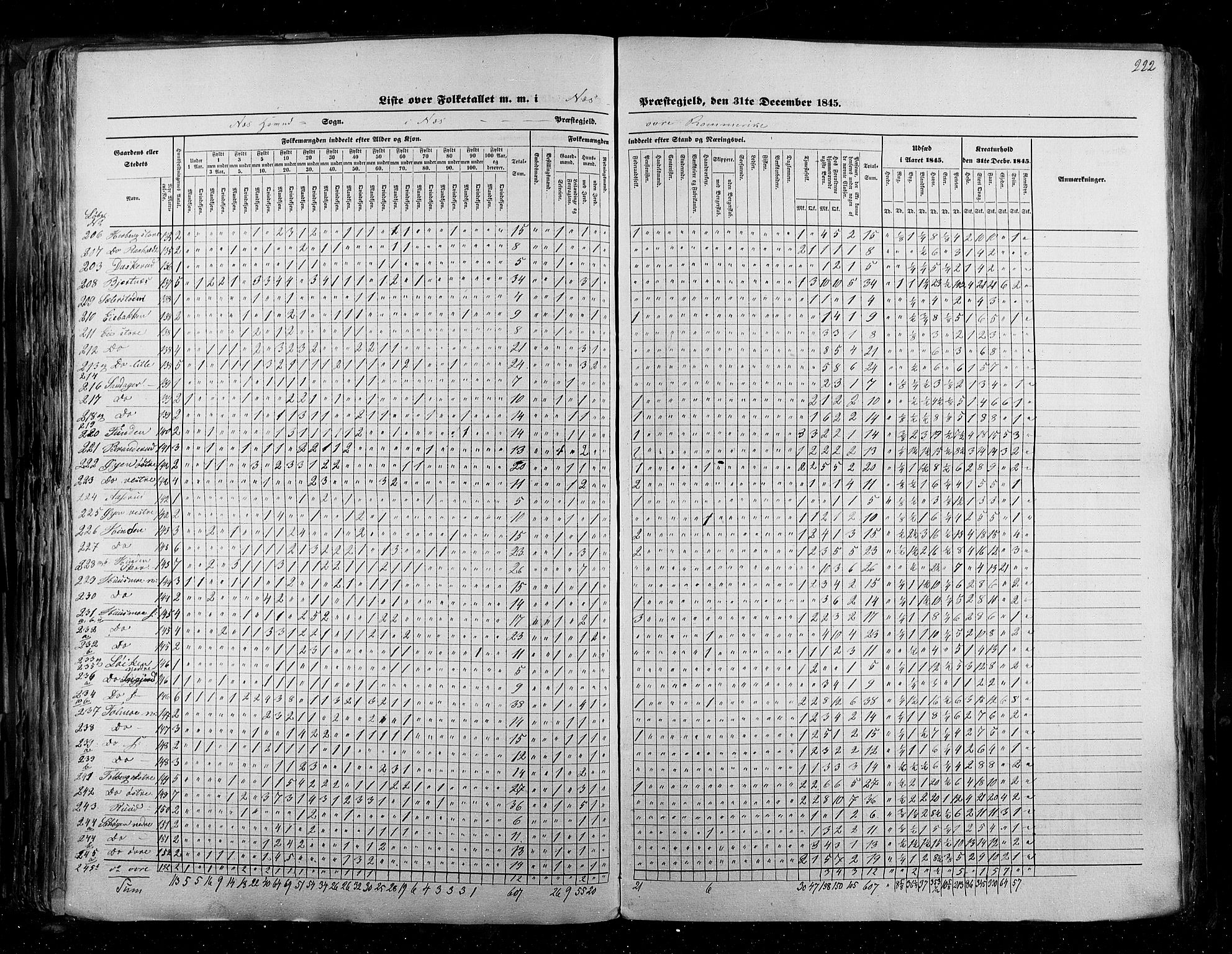 RA, Census 1845, vol. 2: Smålenenes amt og Akershus amt, 1845, p. 222