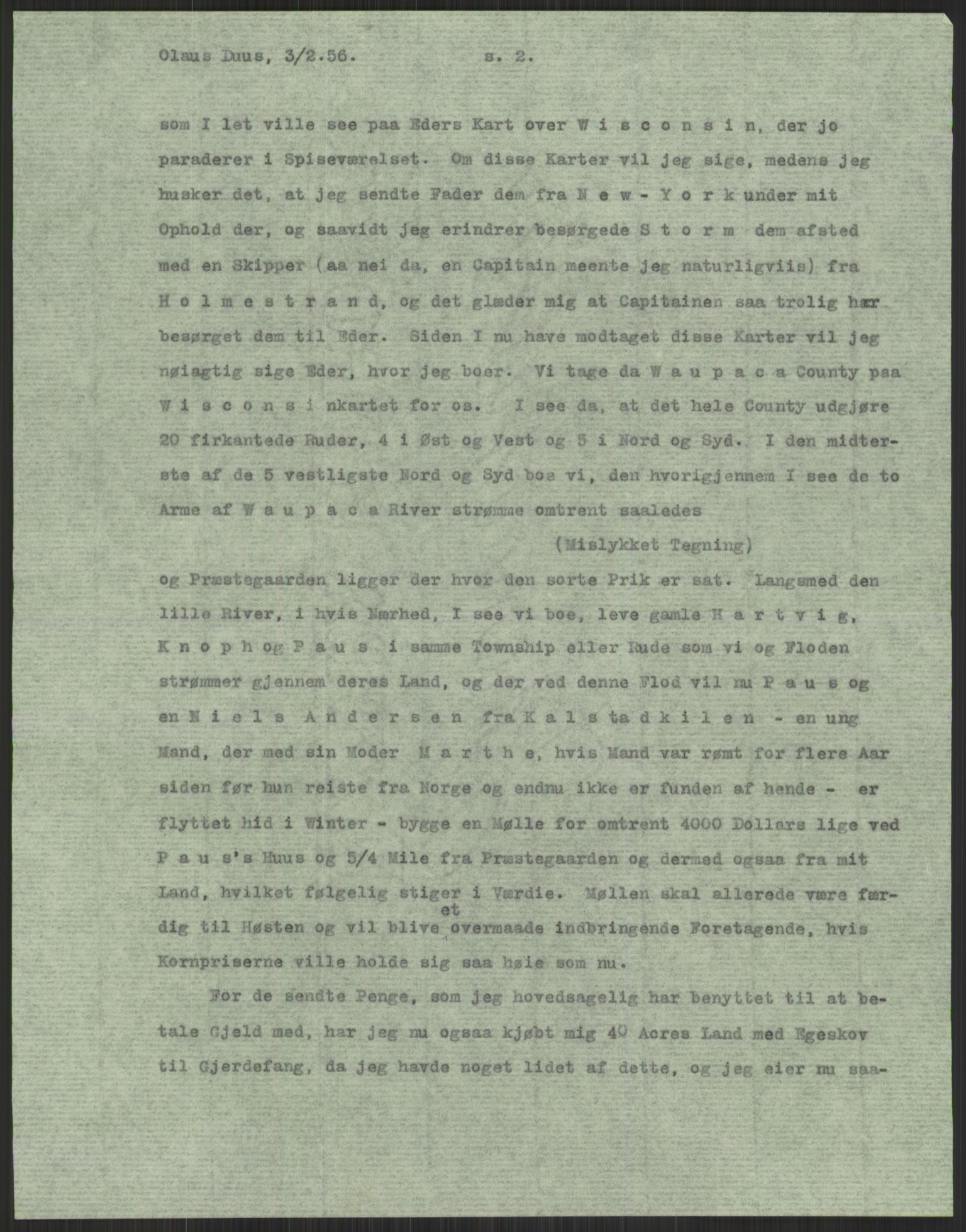 Samlinger til kildeutgivelse, Amerikabrevene, RA/EA-4057/F/L0022: Innlån fra Vestfold. Innlån fra Telemark: Bratås - Duus, 1838-1914, p. 265