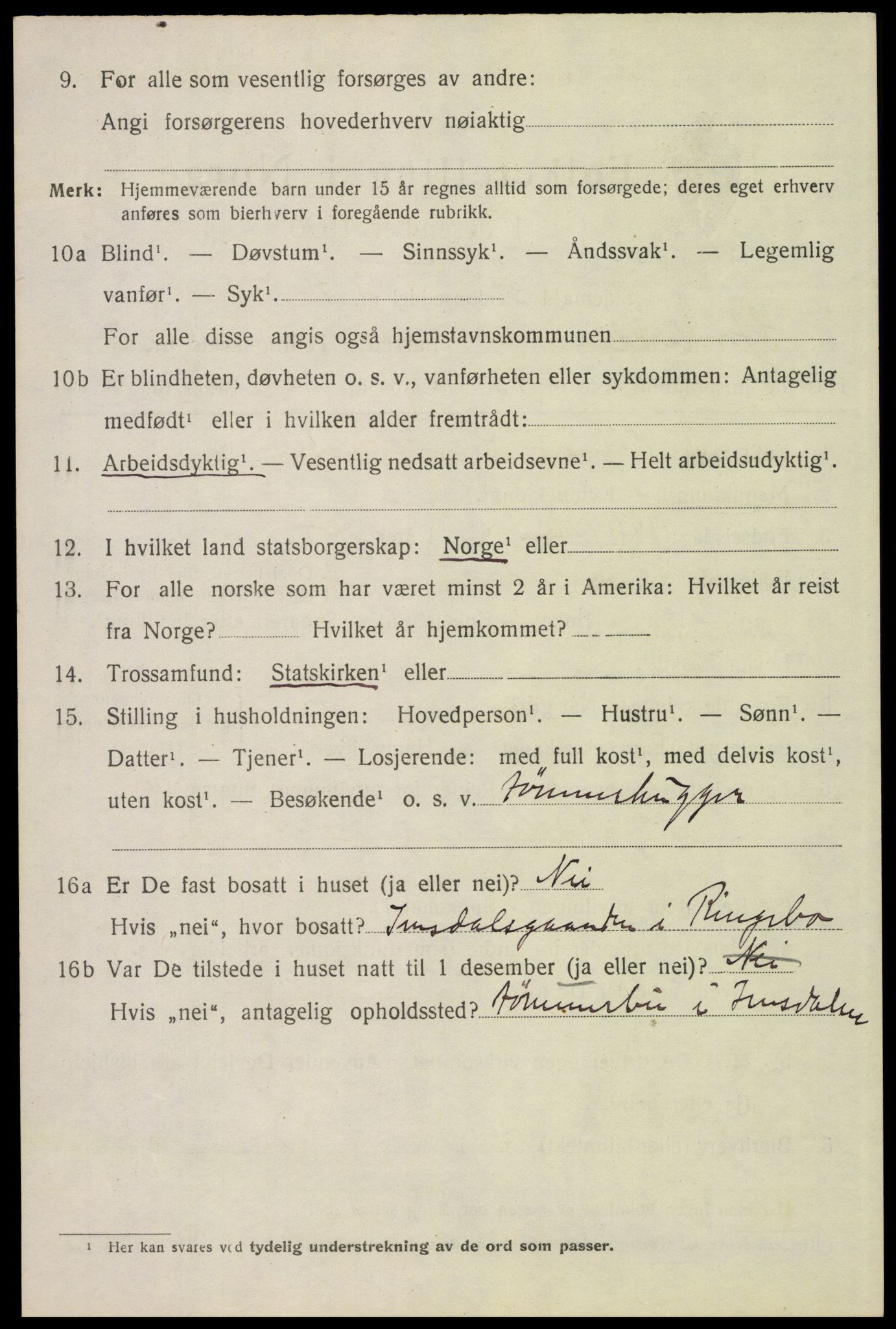 SAH, 1920 census for Stor-Elvdal, 1920, p. 4909