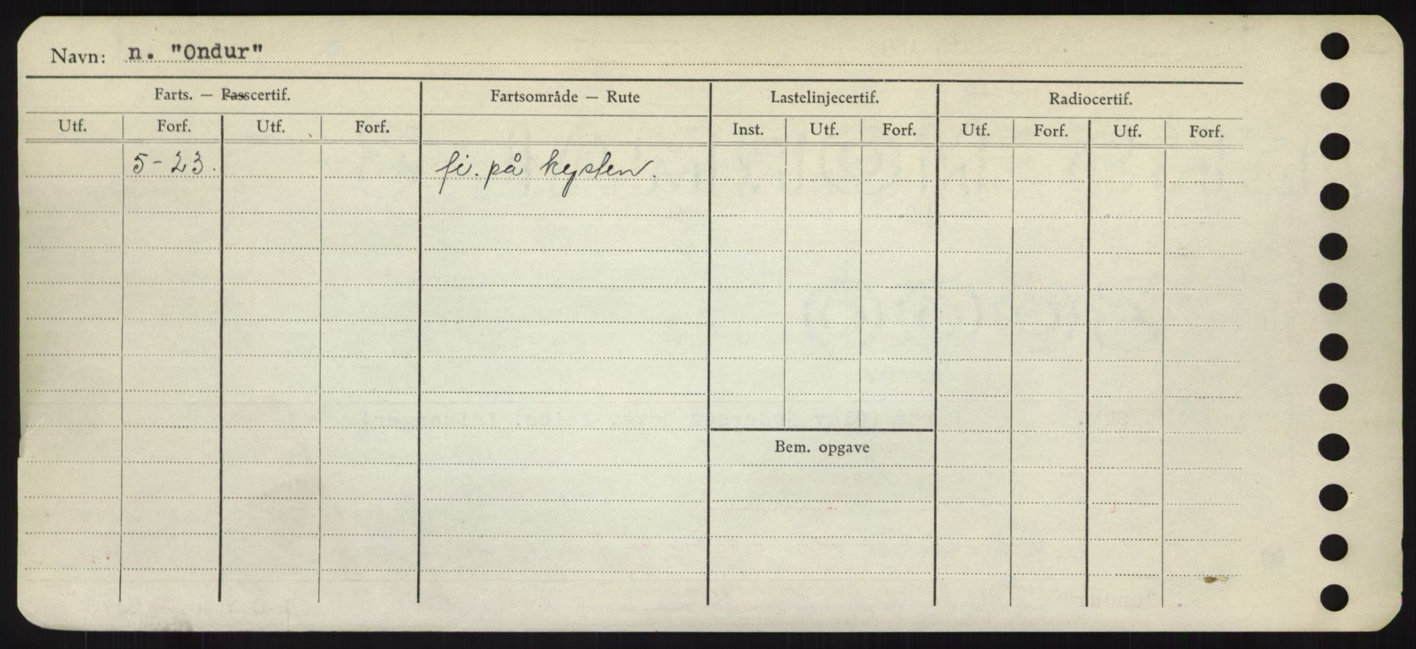 Sjøfartsdirektoratet med forløpere, Skipsmålingen, RA/S-1627/H/Hd/L0028: Fartøy, O, p. 266