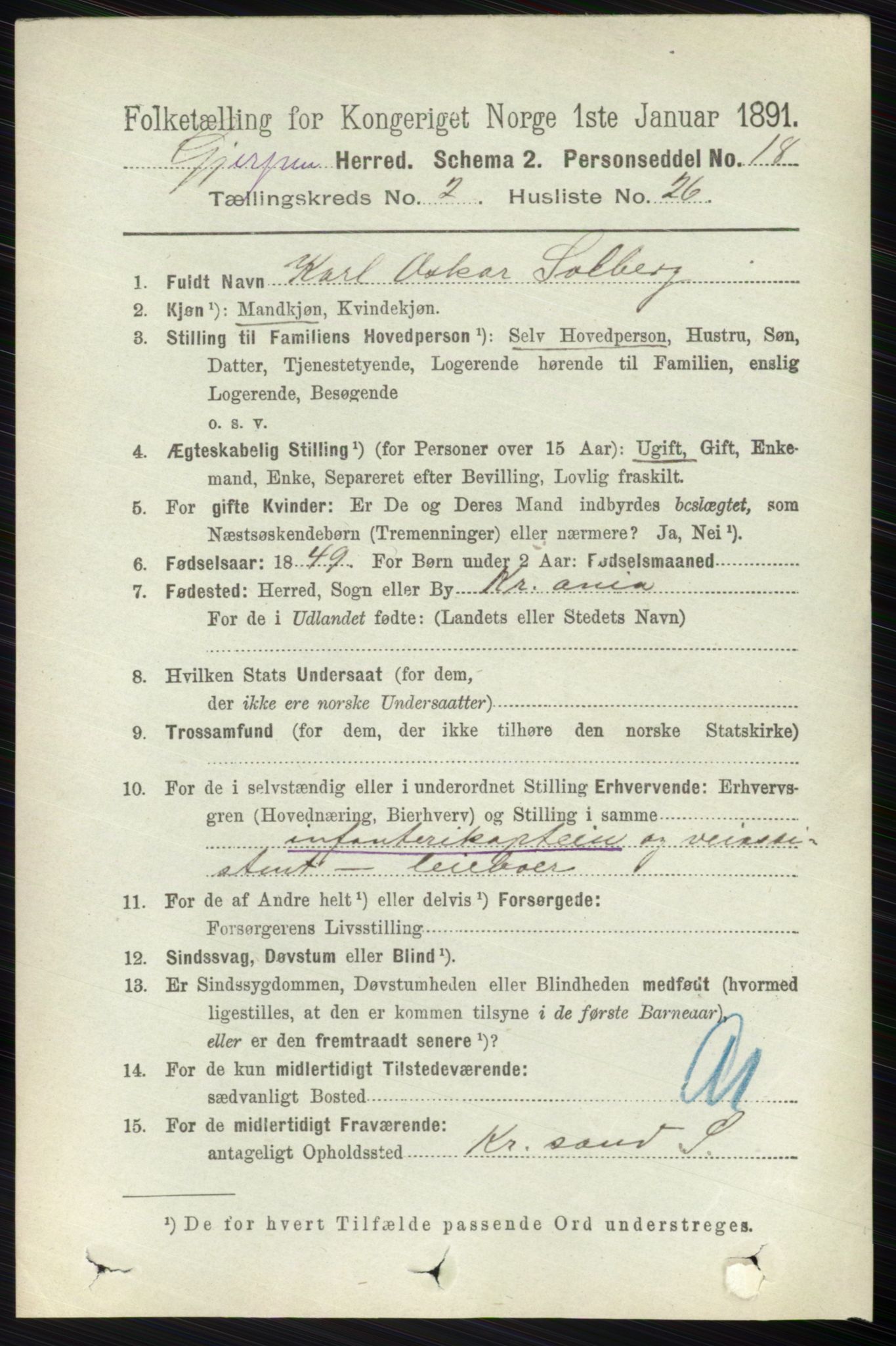 RA, 1891 census for 0812 Gjerpen, 1891, p. 944