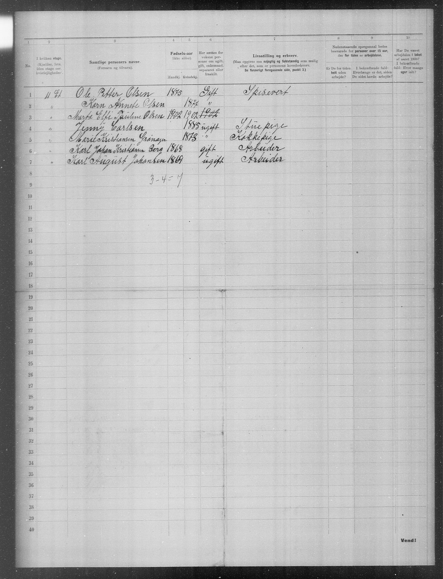 OBA, Municipal Census 1903 for Kristiania, 1903, p. 24618