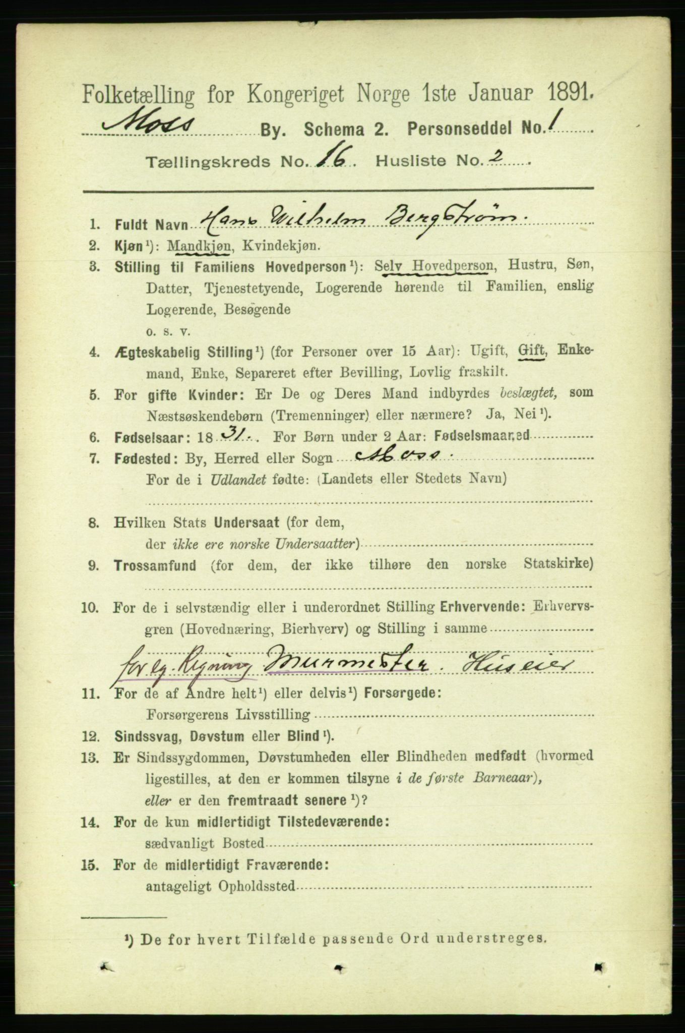 RA, 1891 census for 0104 Moss, 1891, p. 7433