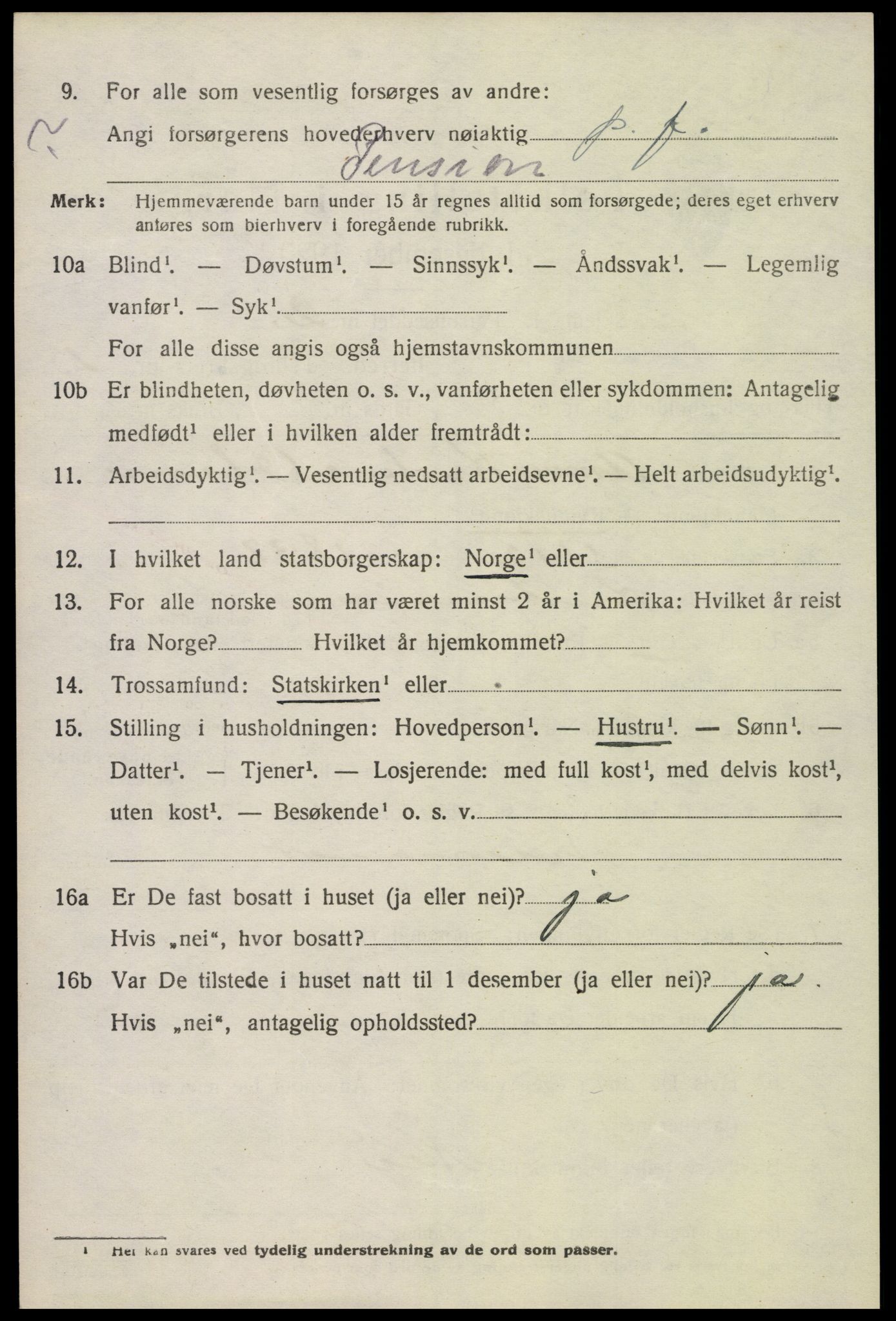 SAKO, 1920 census for Fredriksvern, 1920, p. 588
