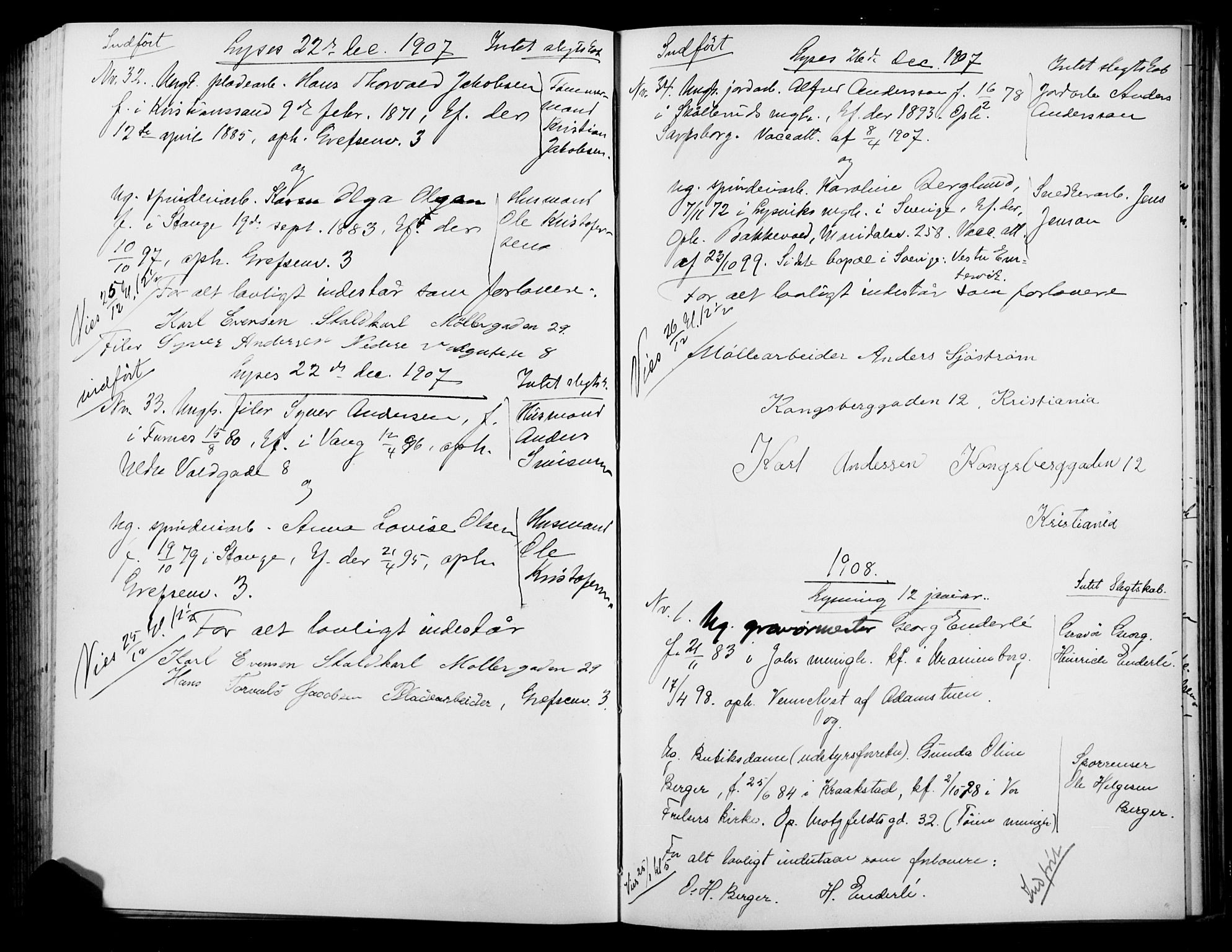 Vestre Aker prestekontor Kirkebøker, AV/SAO-A-10025/H/Ha/L0003: Banns register no. 3, 1898-1912