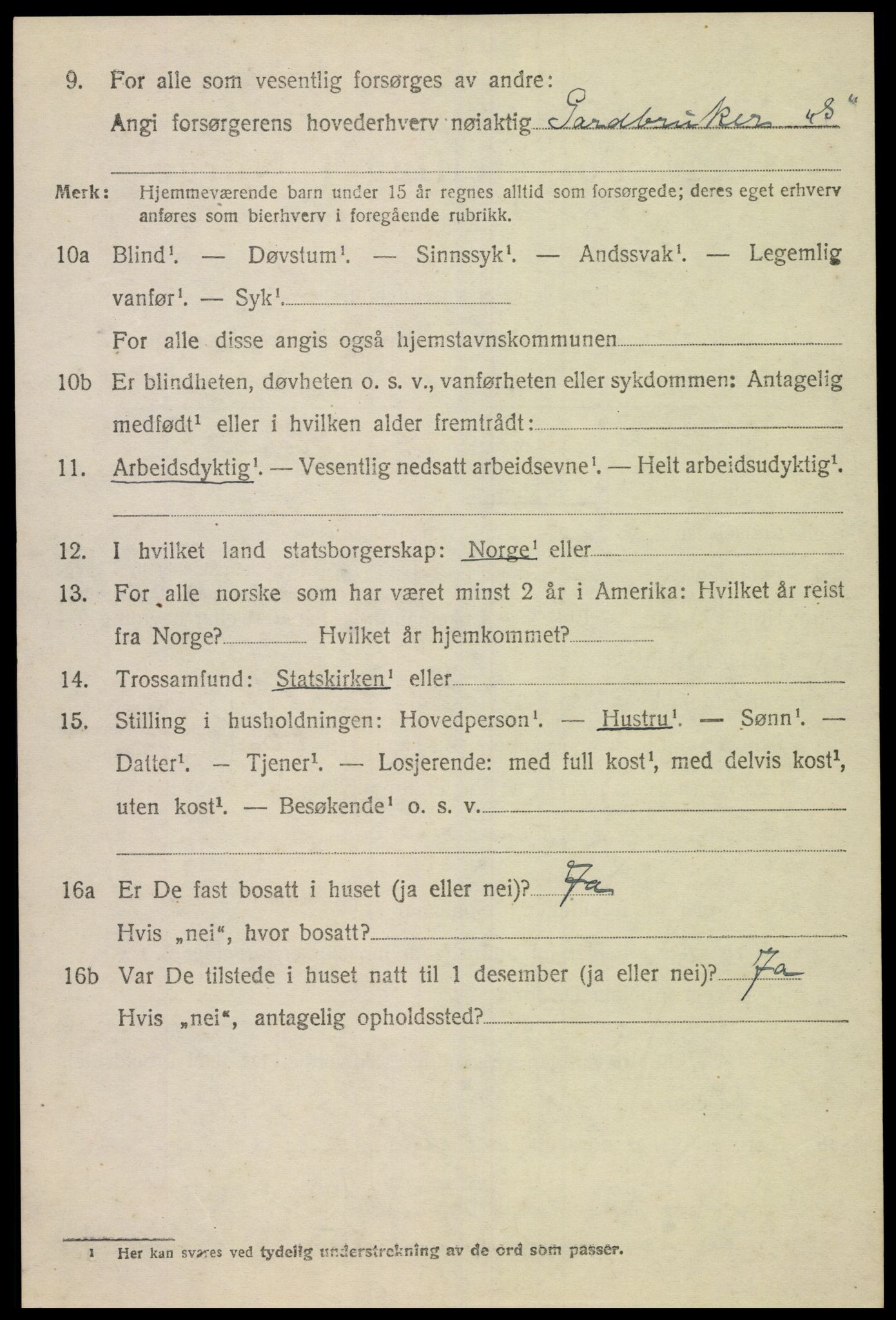 SAK, 1920 census for Finsland, 1920, p. 1605