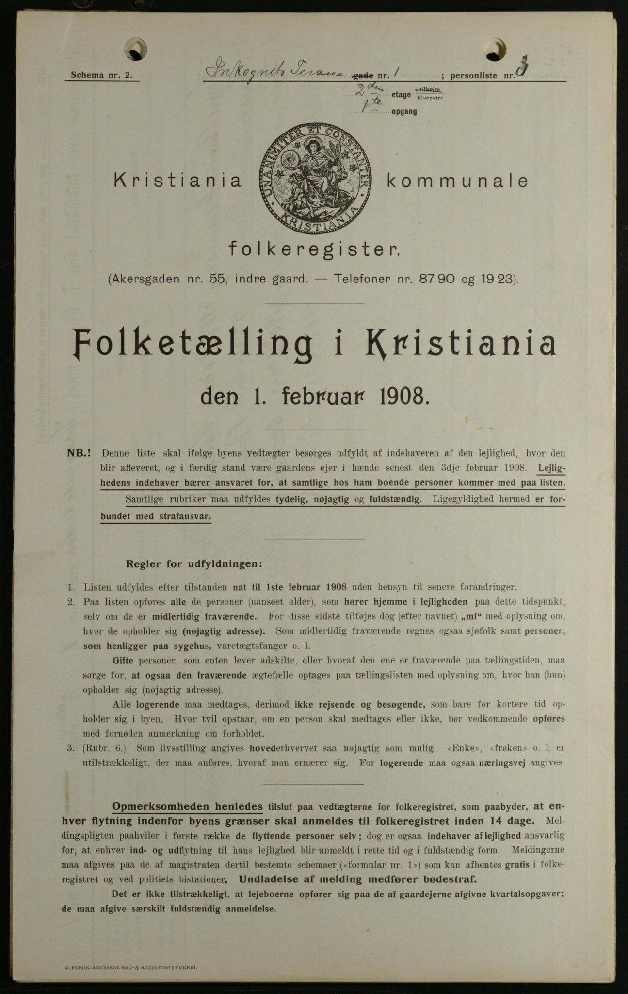 OBA, Municipal Census 1908 for Kristiania, 1908, p. 39822