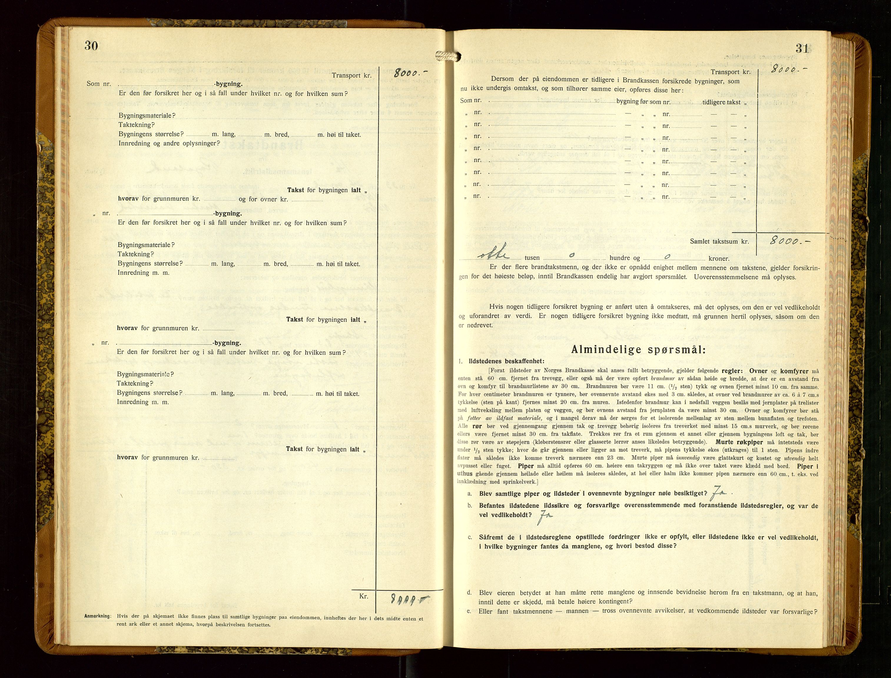 Hå lensmannskontor, AV/SAST-A-100456/Goa/L0006: Takstprotokoll (skjema), 1932-1938, p. 30-31