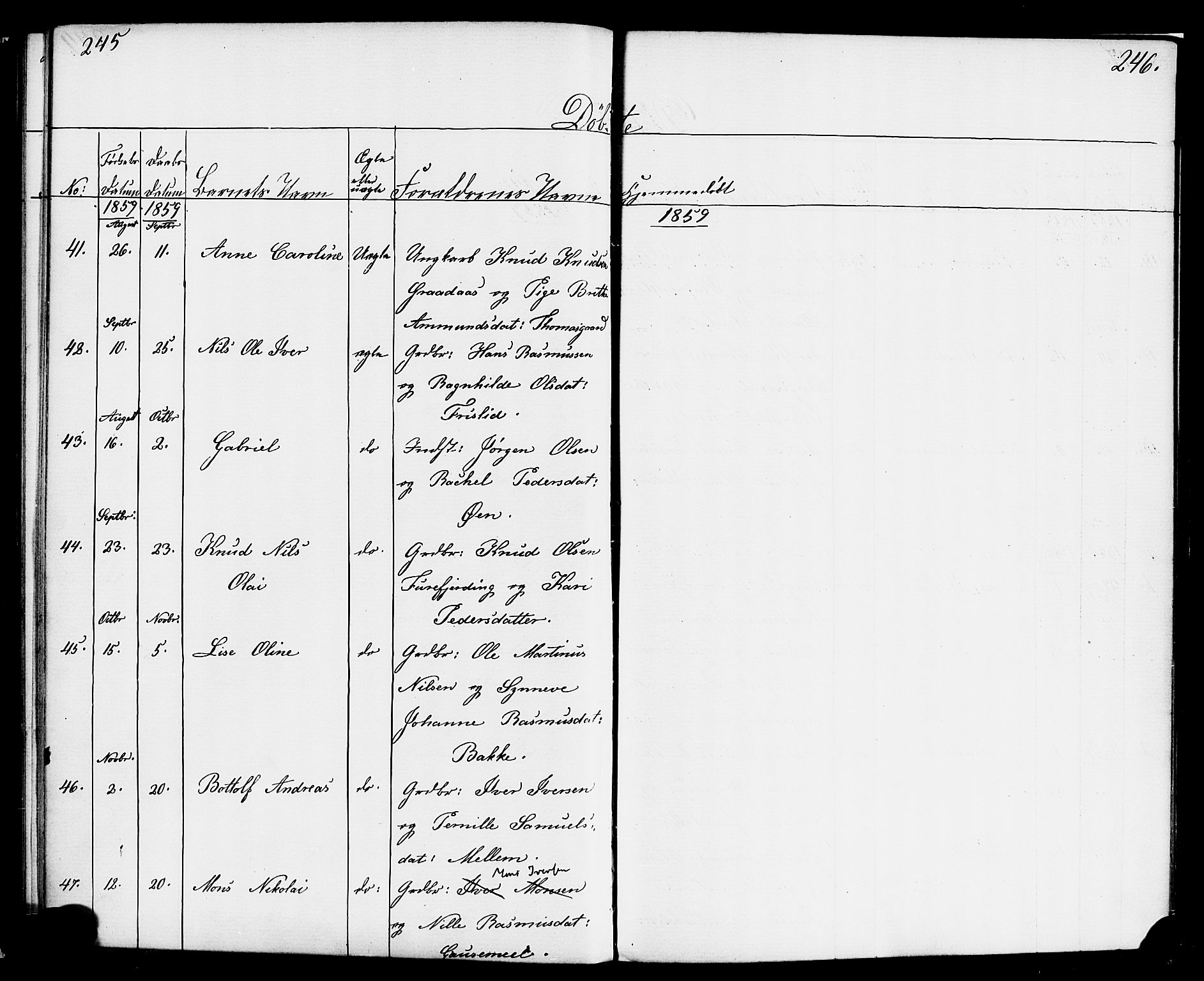 Hornindal sokneprestembete, AV/SAB-A-82401/H/Haa/Haaa/L0001: Parish register (official) no. A 1, 1837-1866, p. 246-247