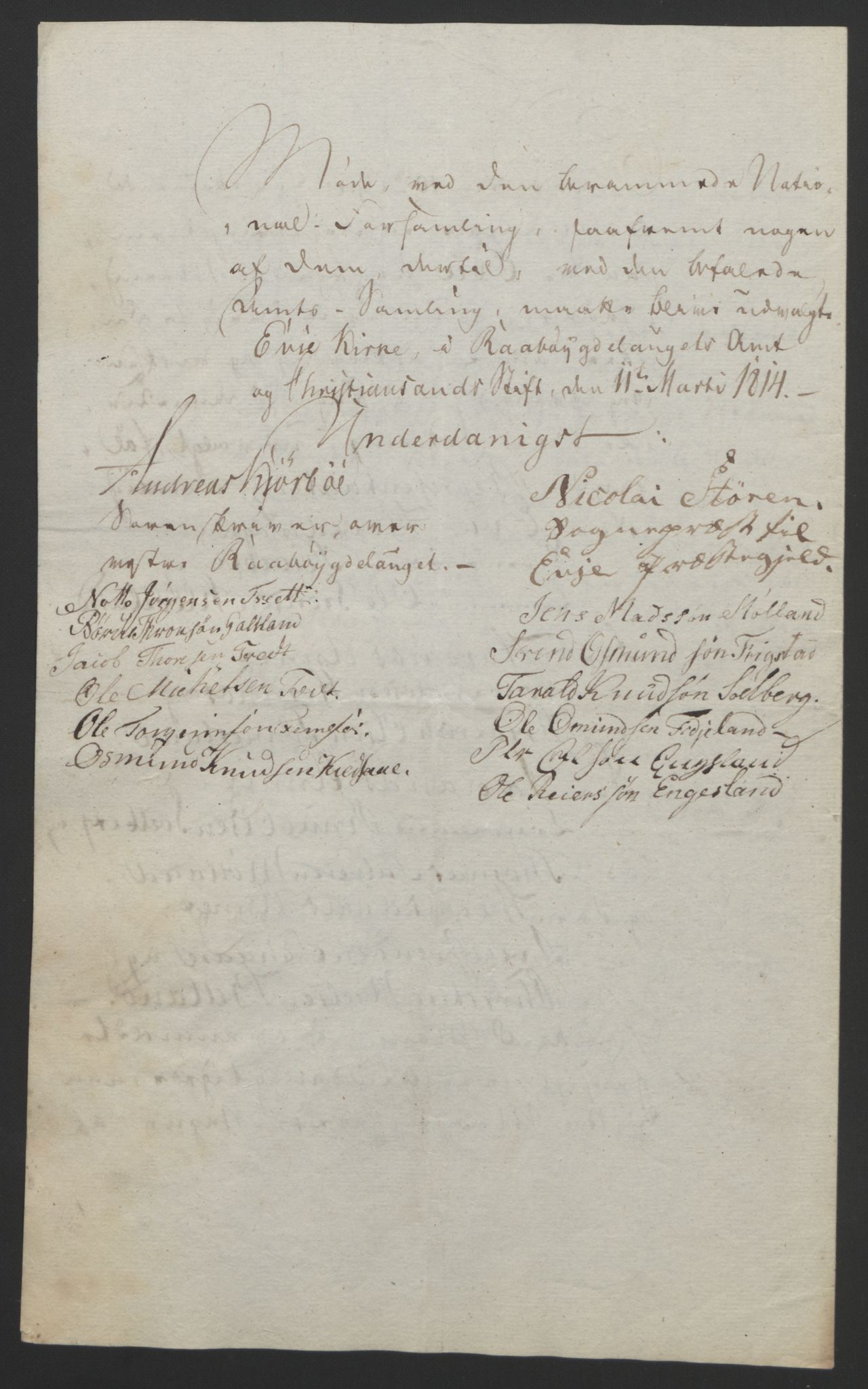 Statsrådssekretariatet, RA/S-1001/D/Db/L0008: Fullmakter for Eidsvollsrepresentantene i 1814. , 1814, p. 113