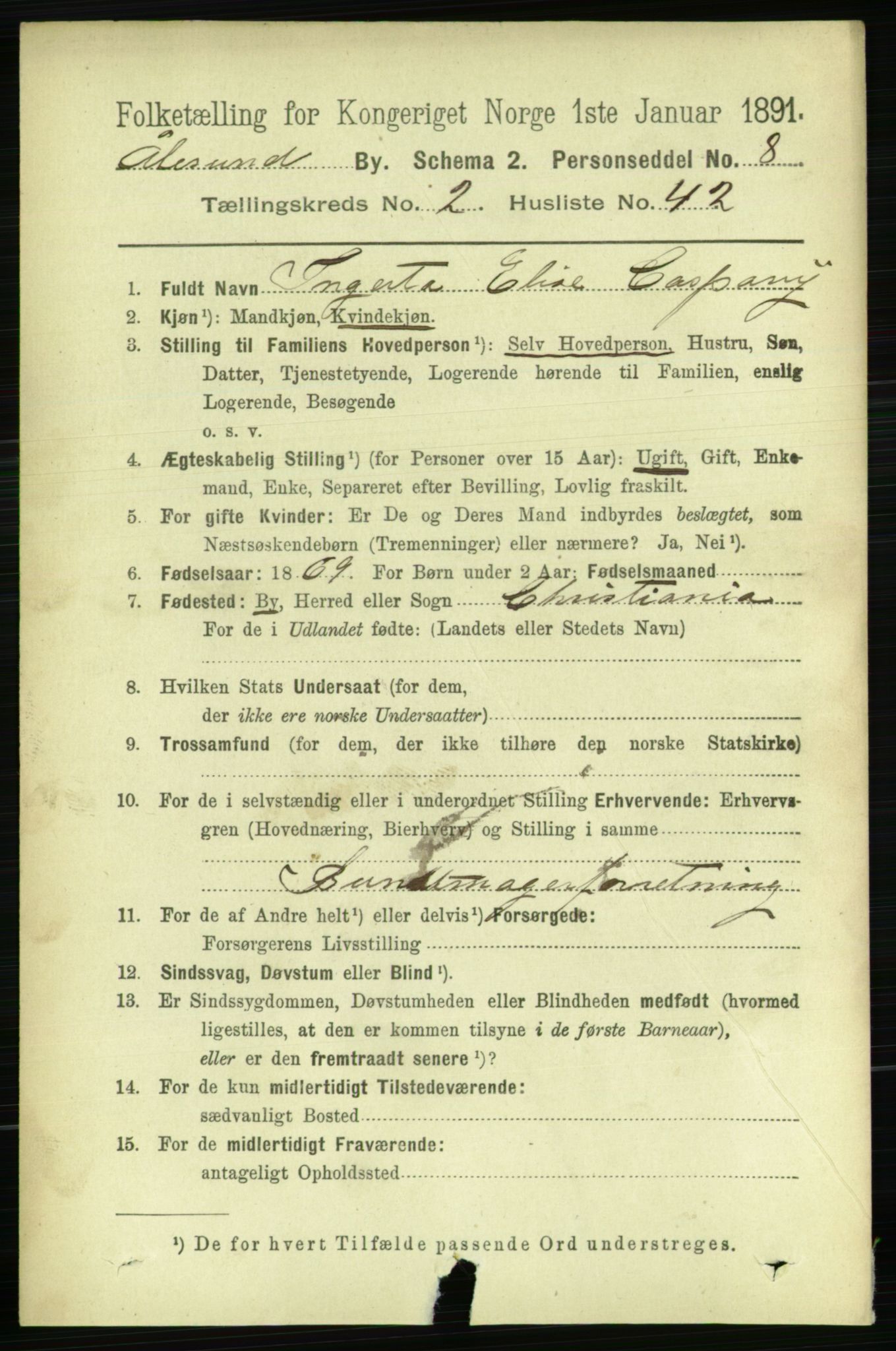 RA, 1891 census for 1501 Ålesund, 1891, p. 2271