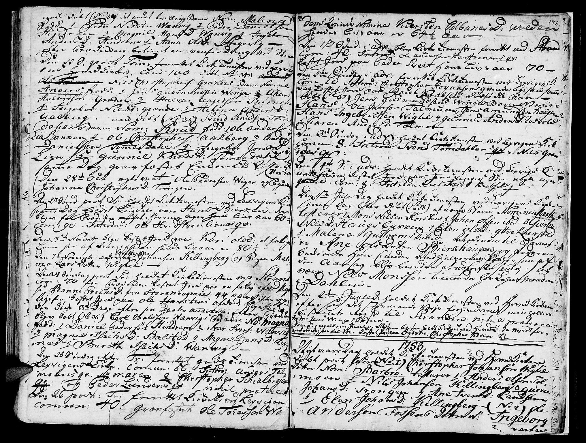 Ministerialprotokoller, klokkerbøker og fødselsregistre - Nord-Trøndelag, SAT/A-1458/701/L0003: Parish register (official) no. 701A03, 1751-1783, p. 178