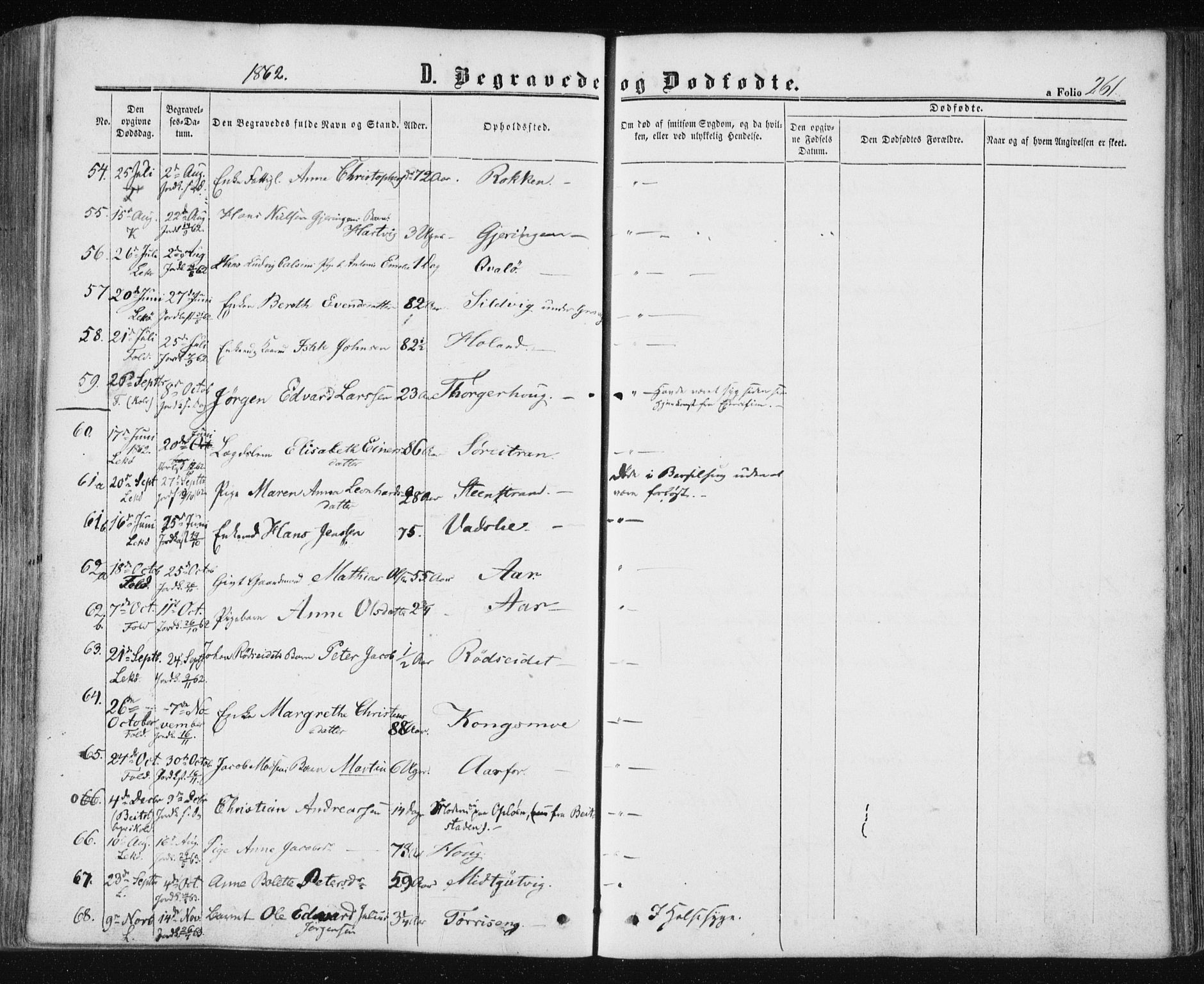 Ministerialprotokoller, klokkerbøker og fødselsregistre - Nord-Trøndelag, SAT/A-1458/780/L0641: Parish register (official) no. 780A06, 1857-1874, p. 261