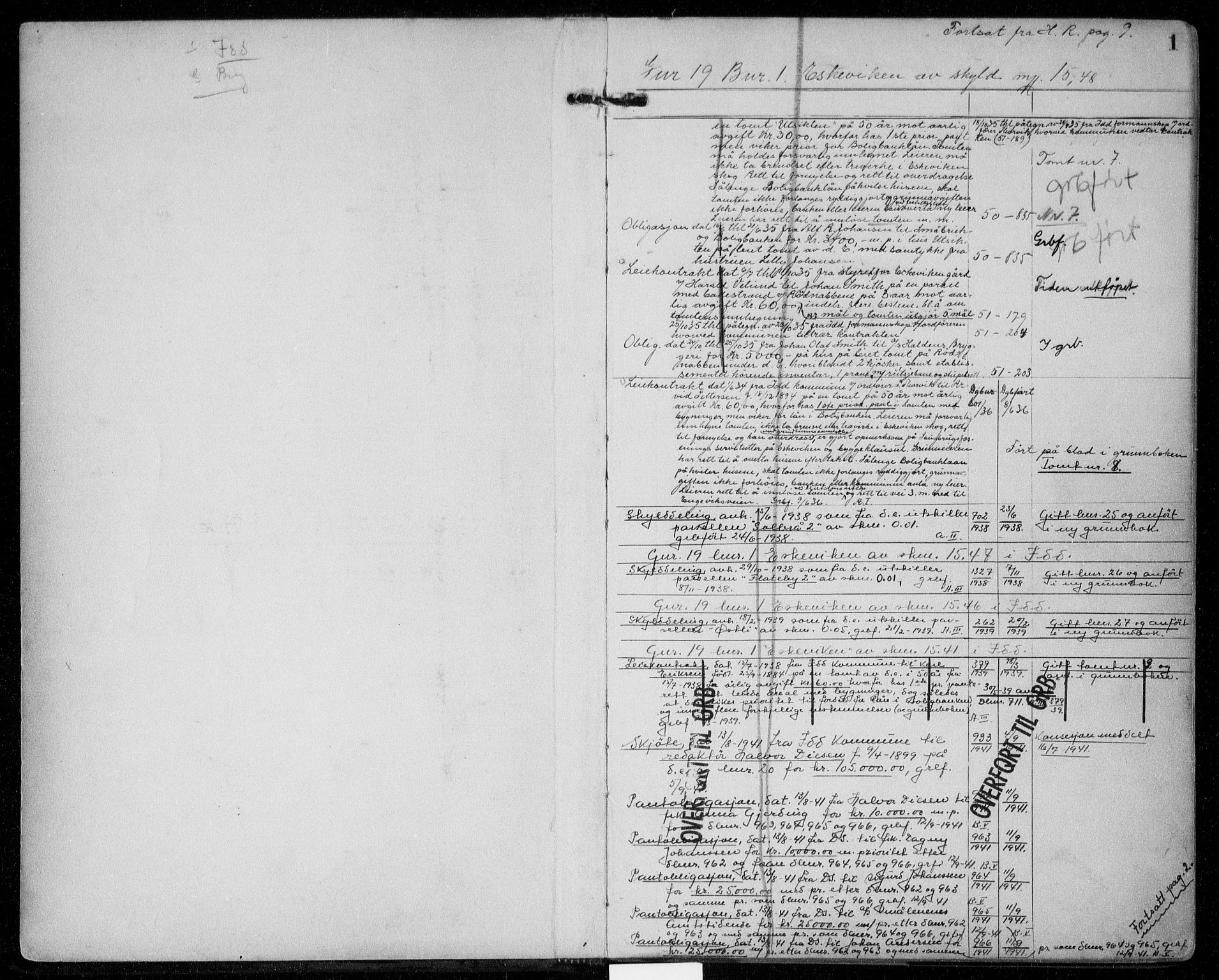 Idd og Marker sorenskriveri, AV/SAO-A-10283/G/Ga/Gac/L0006: Mortgage register no. II 6, 1926-1953, p. 0-1