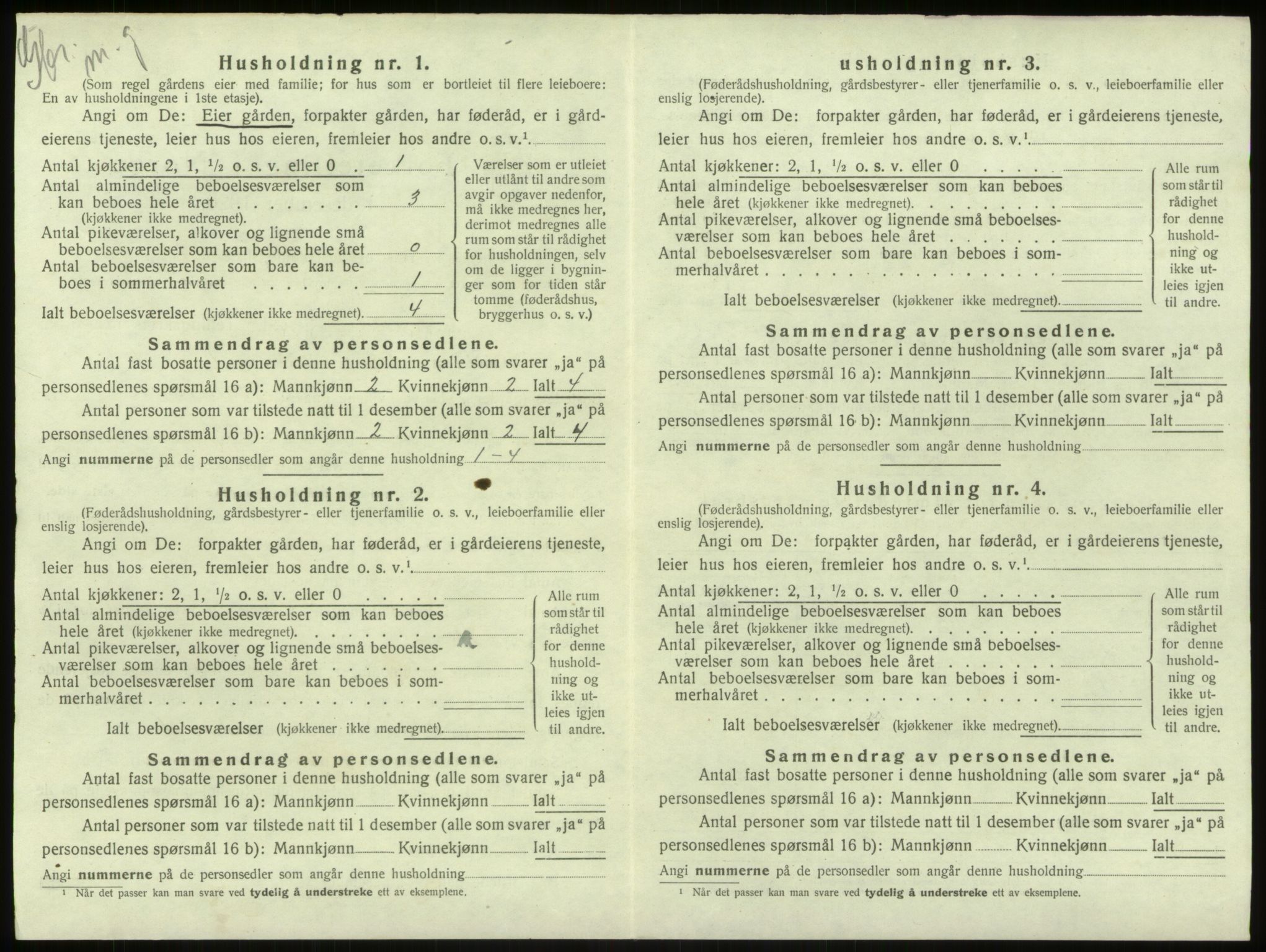 SAB, 1920 census for Haus, 1920, p. 194
