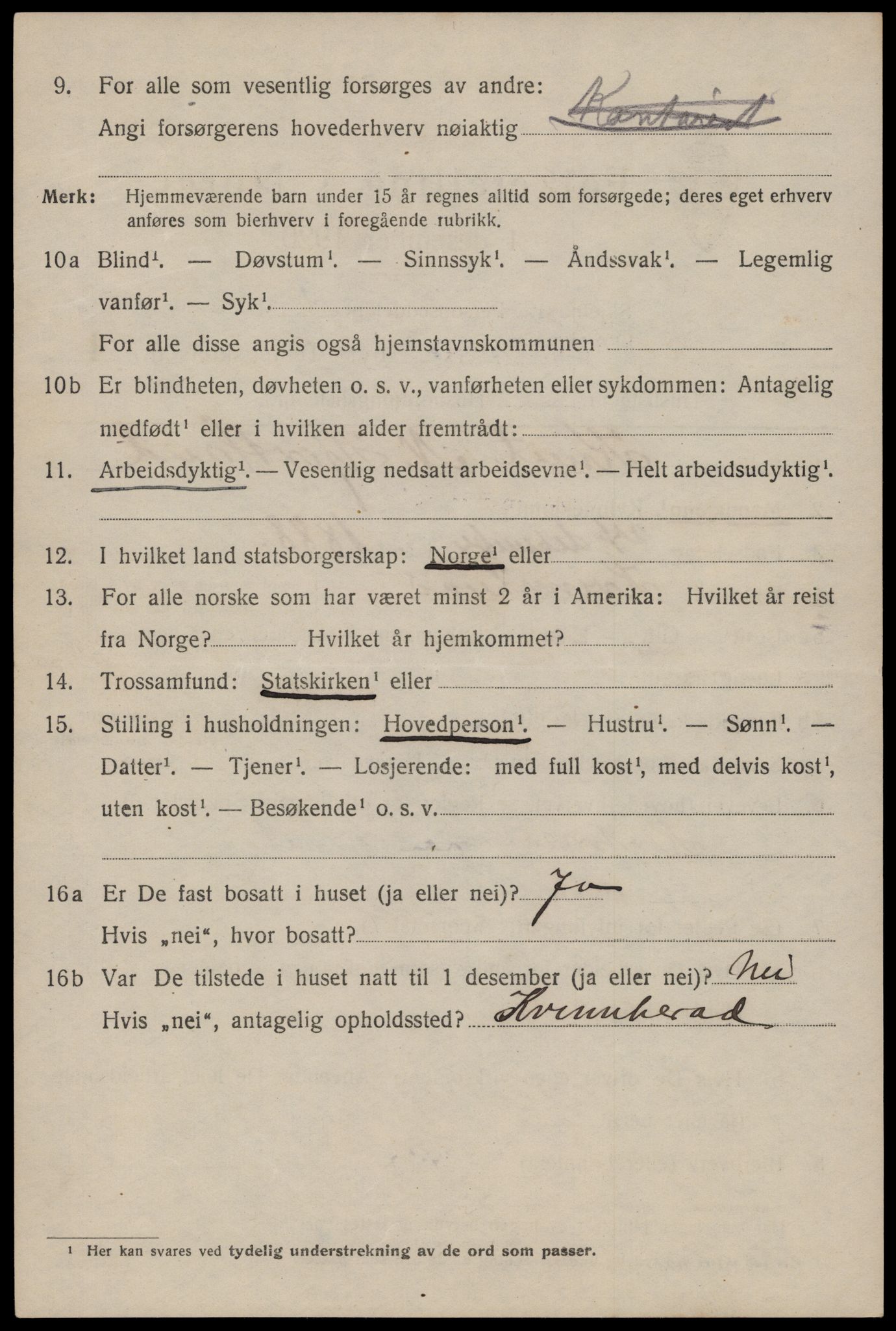 SAST, 1920 census for Haugesund, 1920, p. 12118