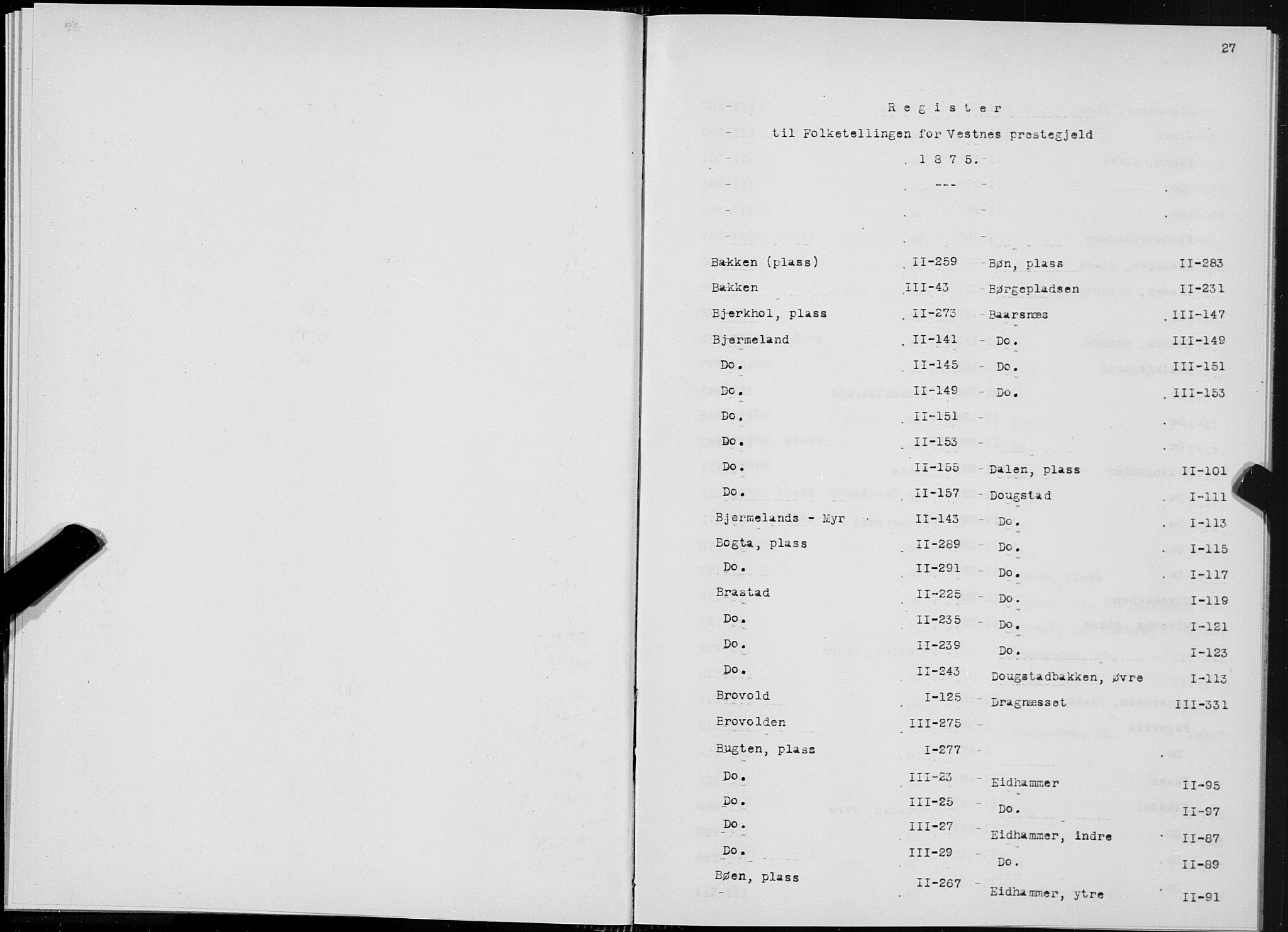 SAT, 1875 census for 1535P Vestnes, 1875, p. 27