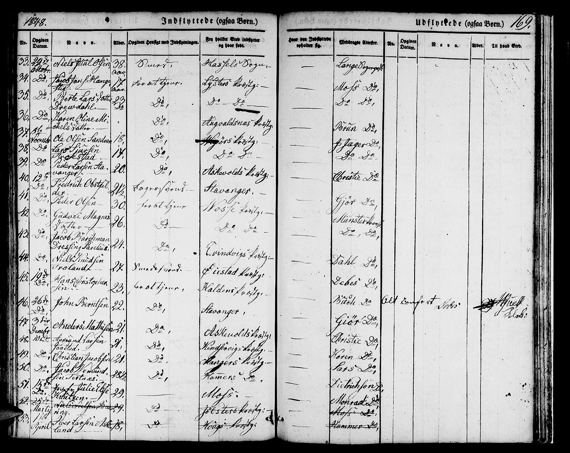 Domkirken sokneprestembete, SAB/A-74801/H/Hab/L0029: Parish register (copy) no. D 1, 1839-1857, p. 169