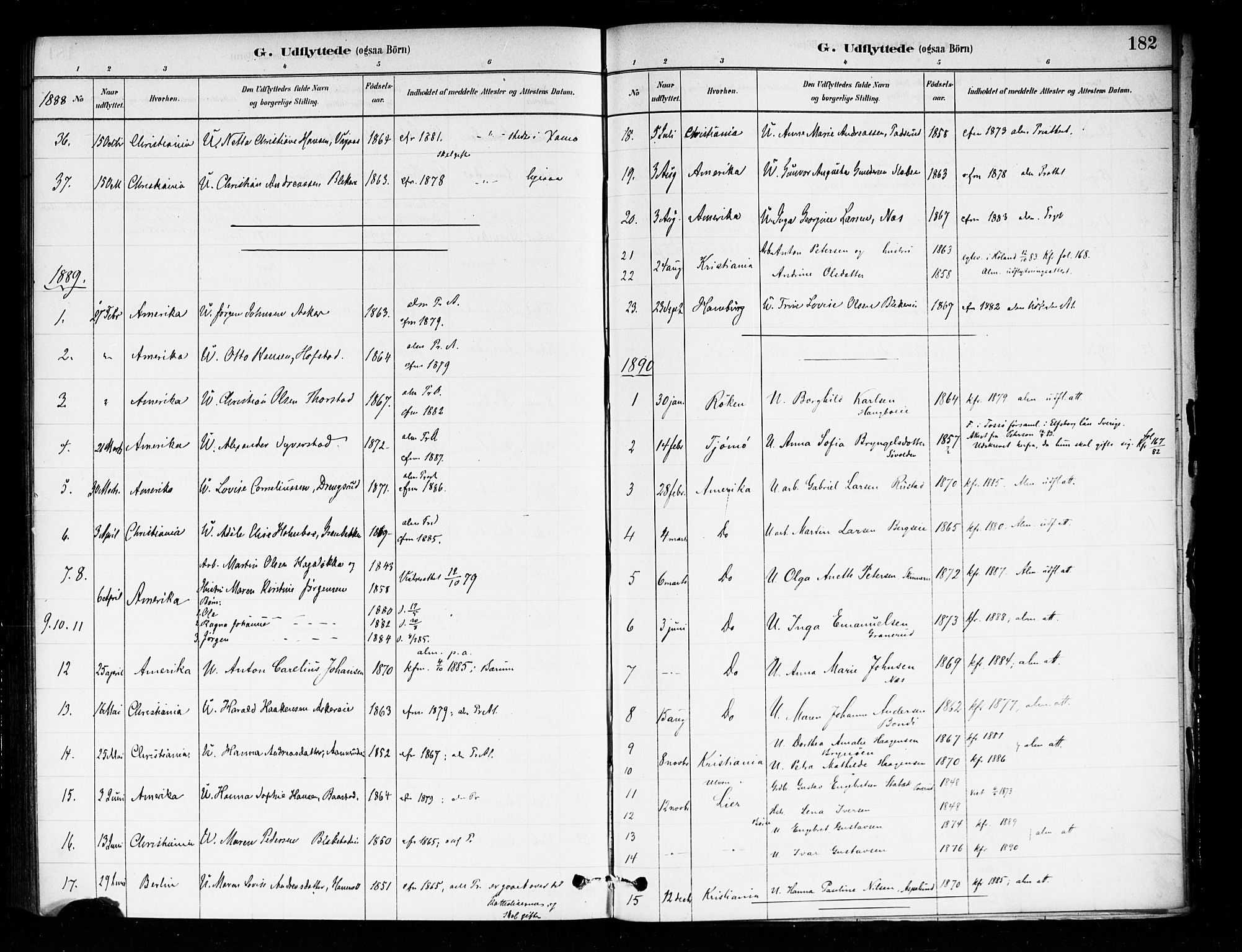 Asker prestekontor Kirkebøker, SAO/A-10256a/F/Fa/L0014: Parish register (official) no. I 14, 1879-1900, p. 182
