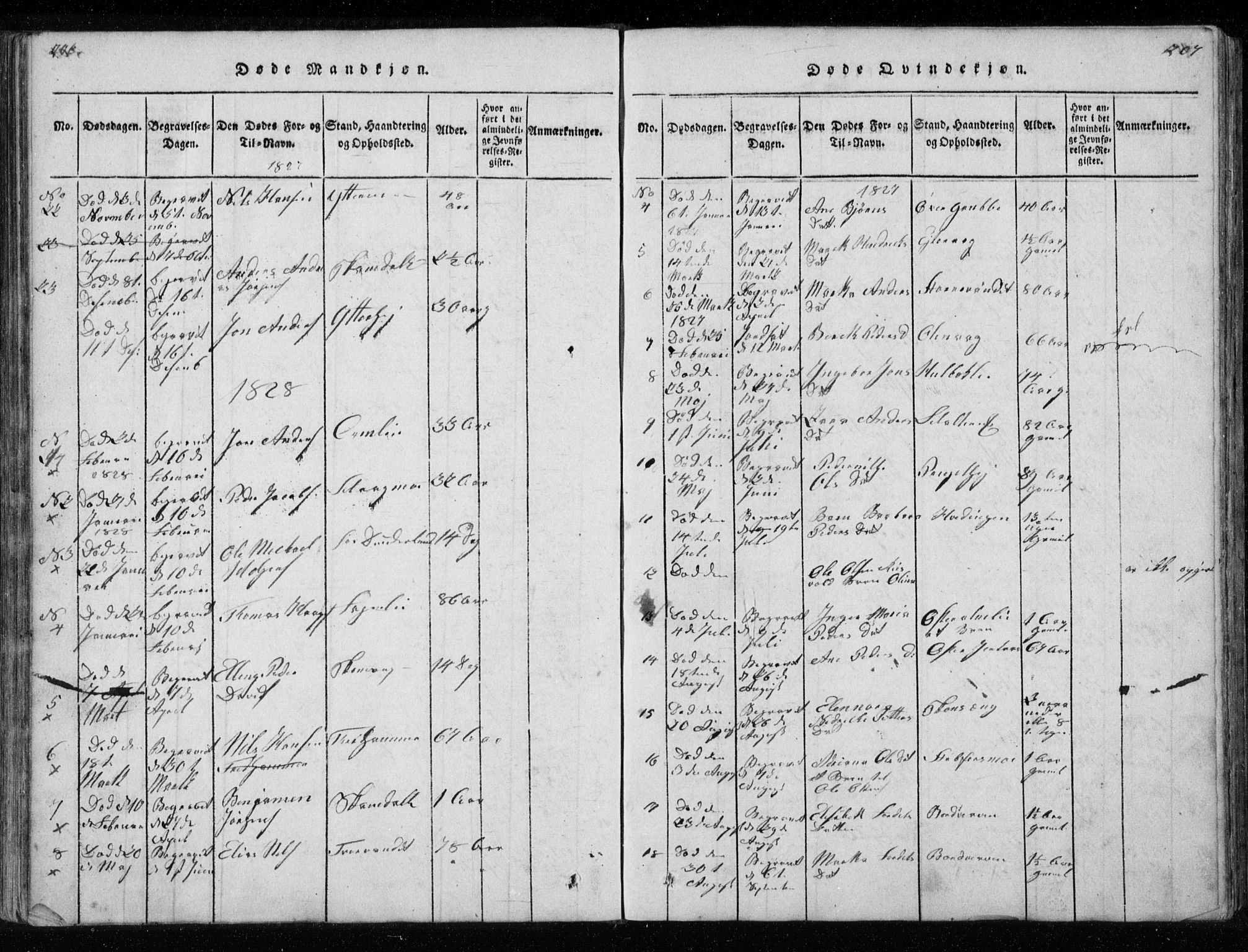 Ministerialprotokoller, klokkerbøker og fødselsregistre - Nordland, AV/SAT-A-1459/827/L0412: Parish register (copy) no. 827C01, 1820-1841, p. 206-207