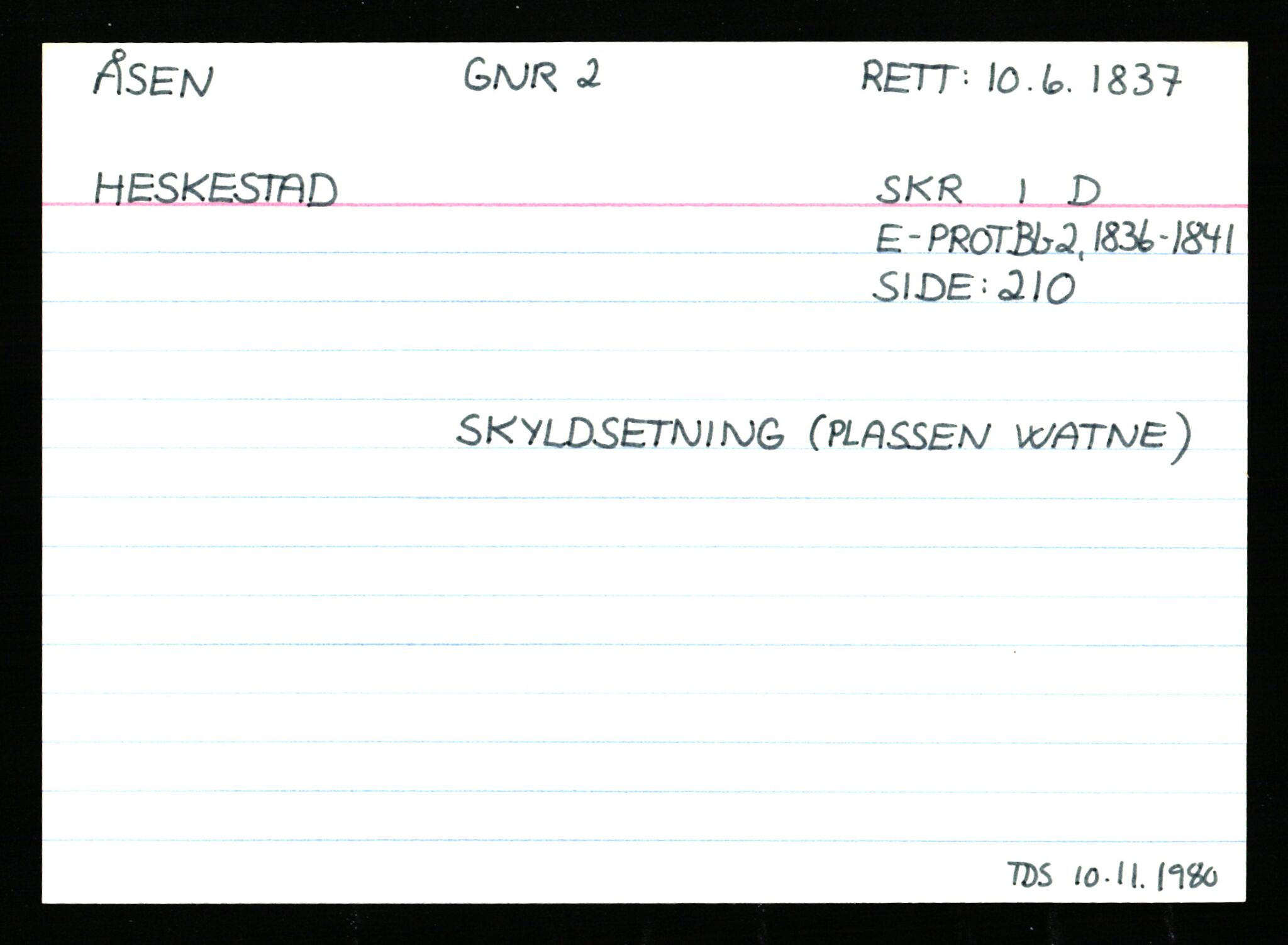 Statsarkivet i Stavanger, AV/SAST-A-101971/03/Y/Ym/L0072: Åstedskort sortert etter gårdsnavn: Årvold - Åvendal (Rogaland) og Ausdal - Jendal indre (Vest-Agder), 1600-1950, p. 220