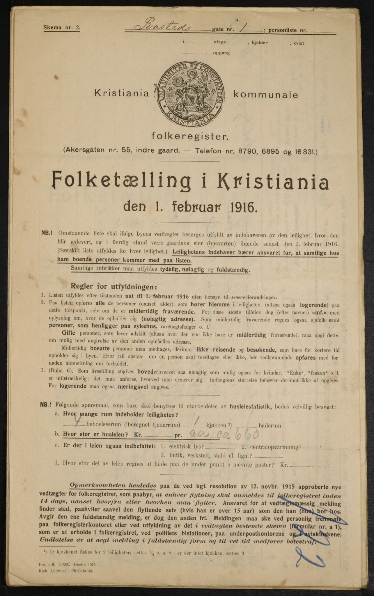 OBA, Municipal Census 1916 for Kristiania, 1916, p. 86353