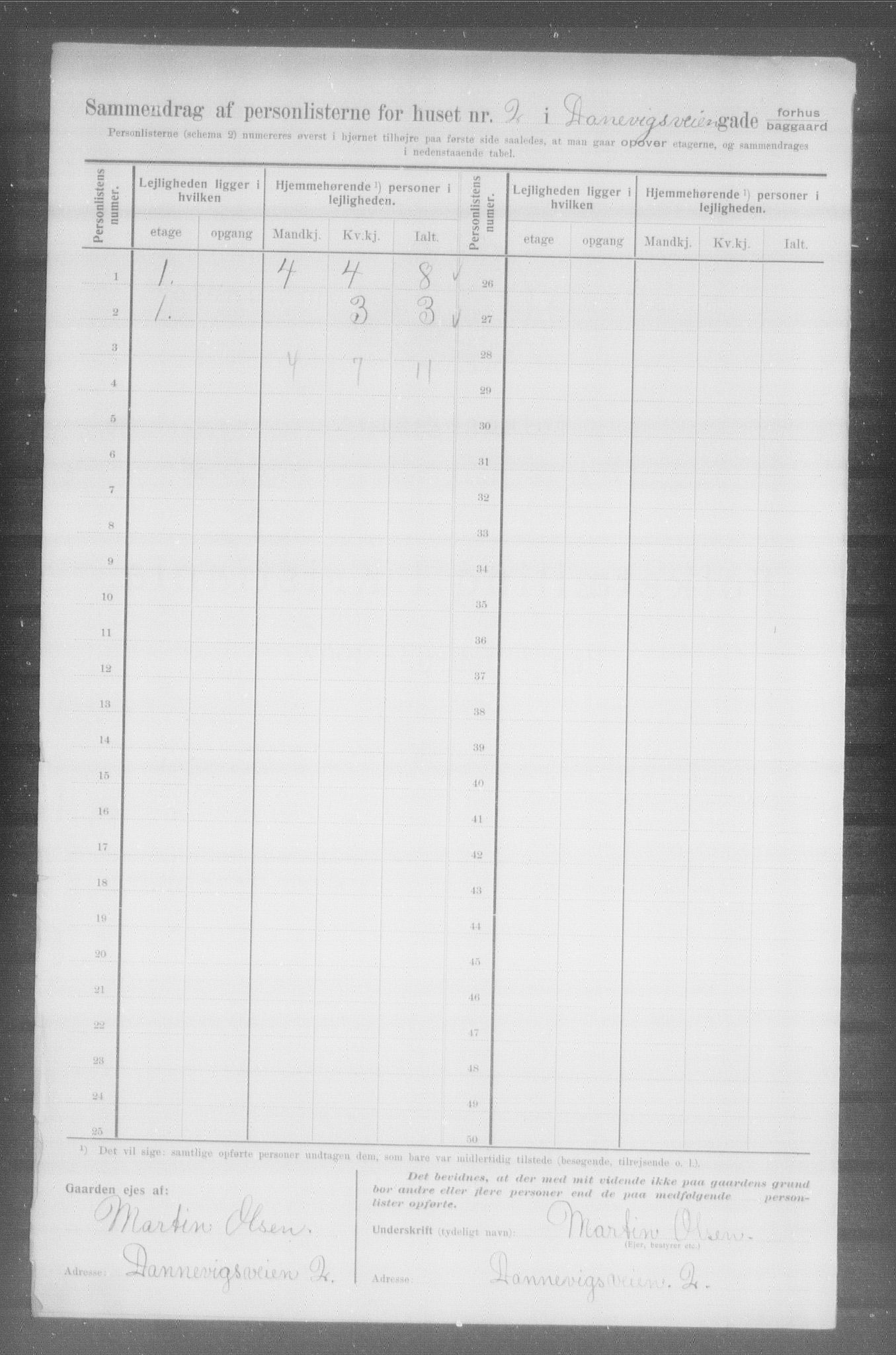 OBA, Municipal Census 1907 for Kristiania, 1907, p. 7678