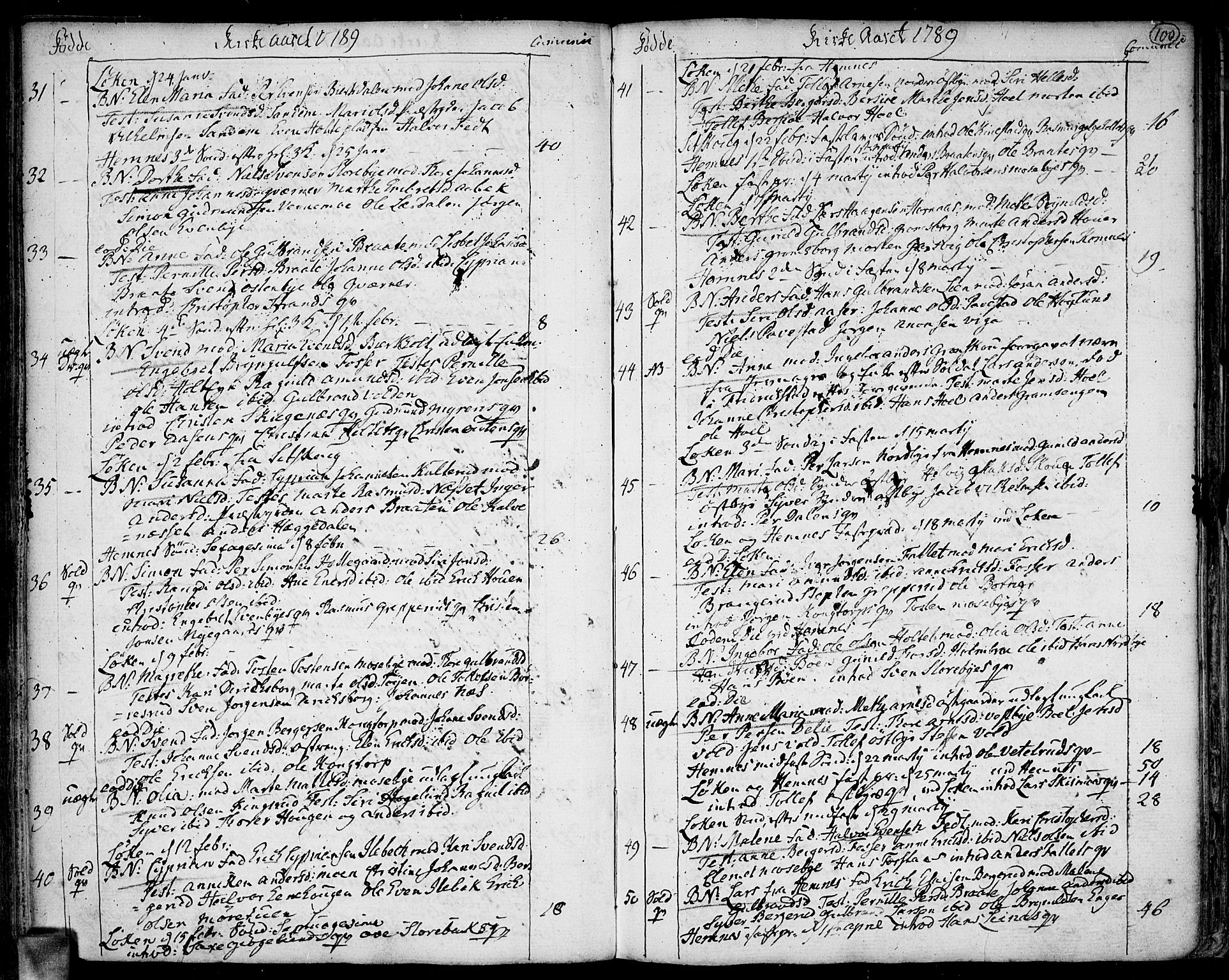 Høland prestekontor Kirkebøker, SAO/A-10346a/F/Fa/L0005: Parish register (official) no. I 5, 1780-1793, p. 100