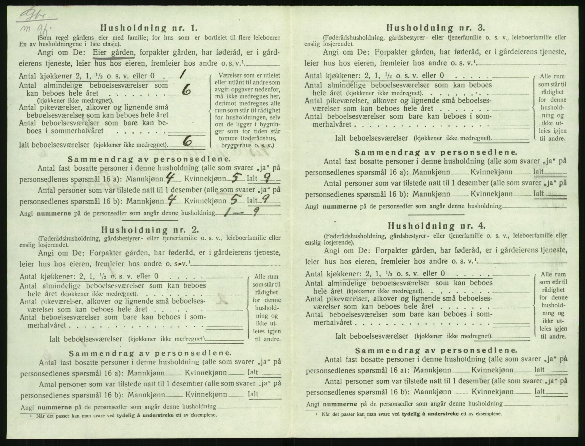 SAK, 1920 census for Vestre Moland, 1920, p. 828