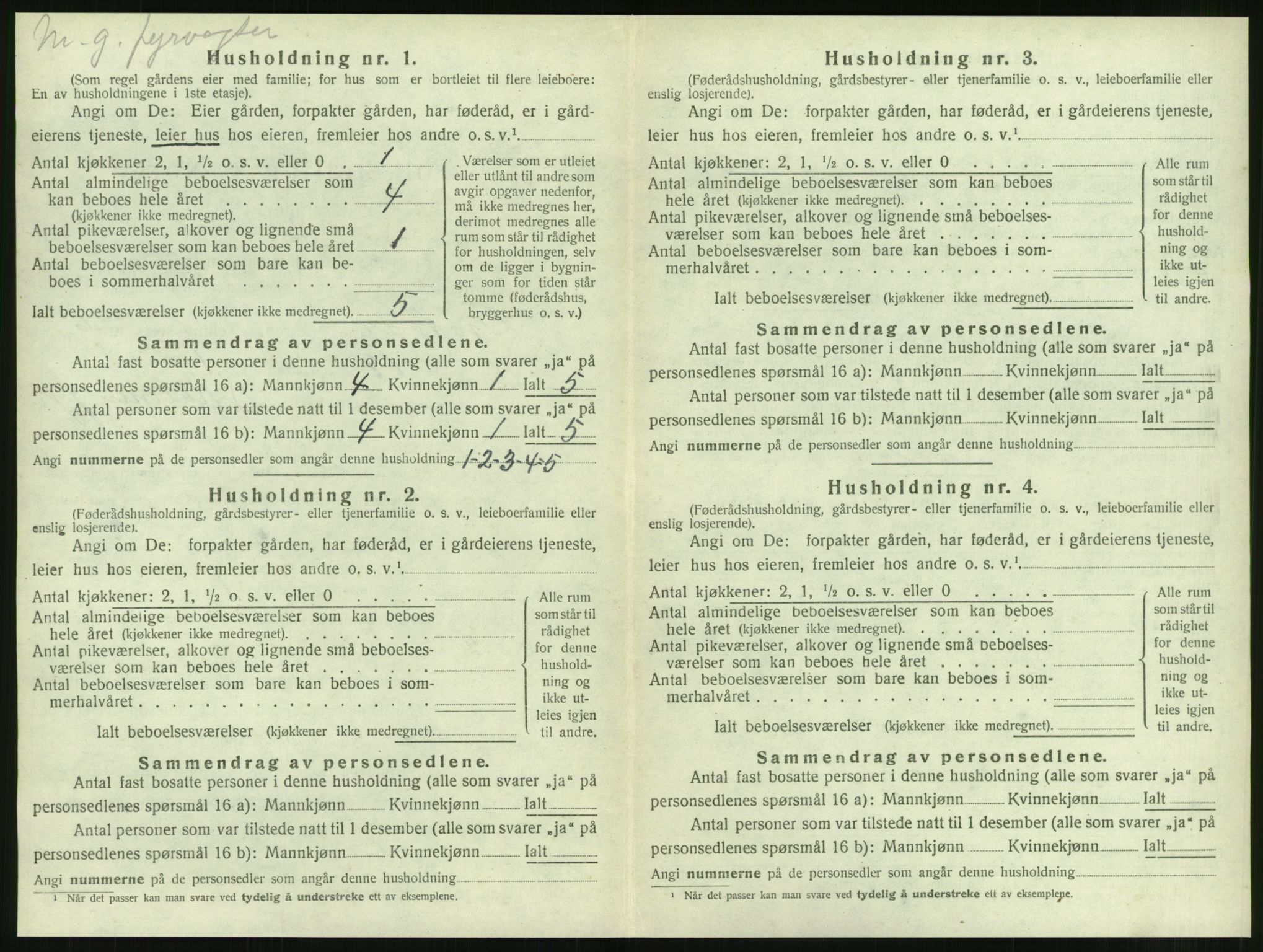 SAT, 1920 census for Brattvær, 1920, p. 439