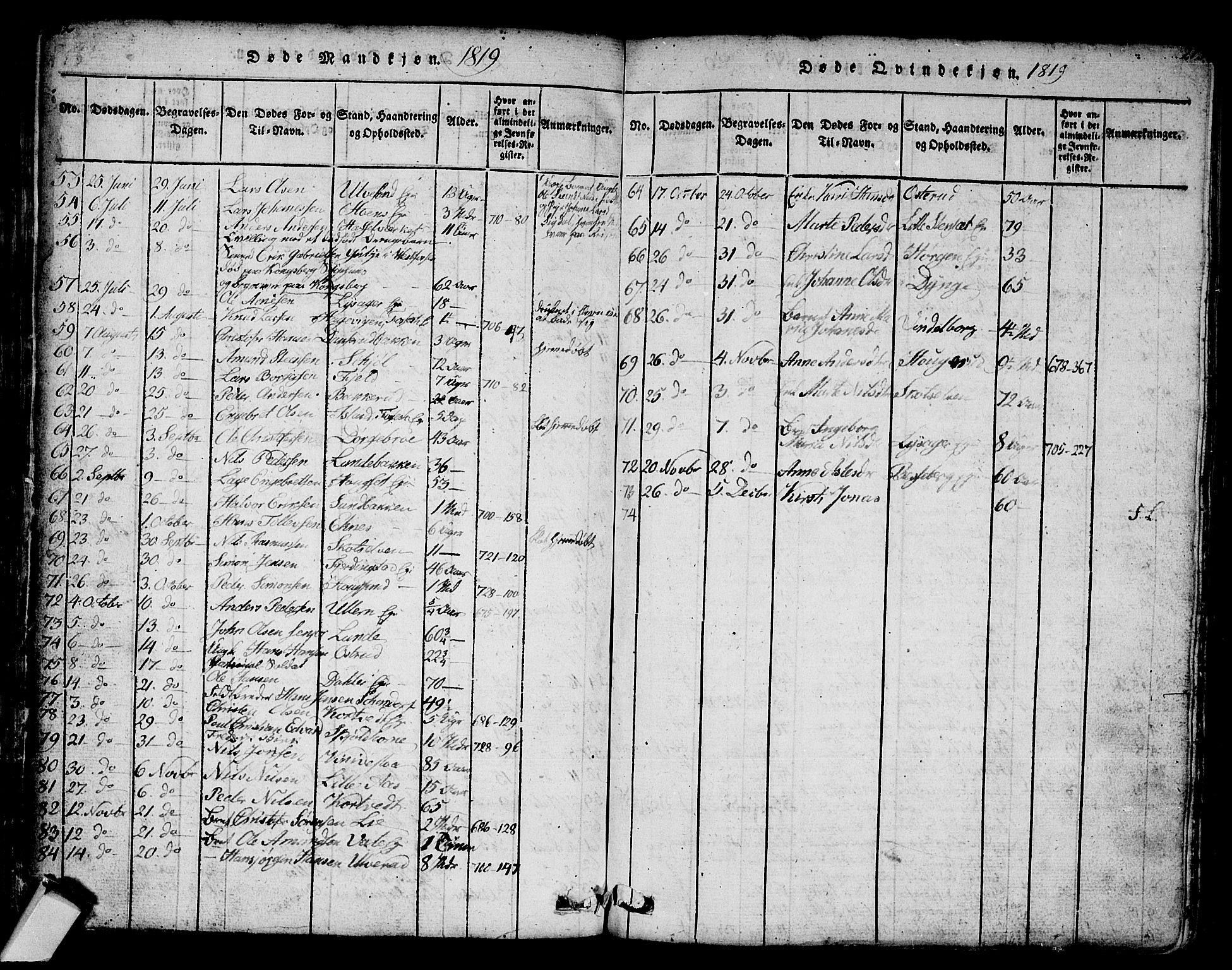 Eiker kirkebøker, AV/SAKO-A-4/G/Ga/L0001: Parish register (copy) no. I 1, 1814-1832, p. 212-213