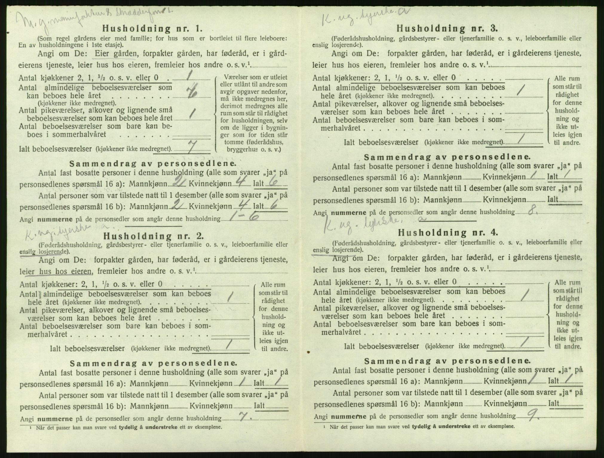 SAT, 1920 census for Grytten, 1920, p. 429